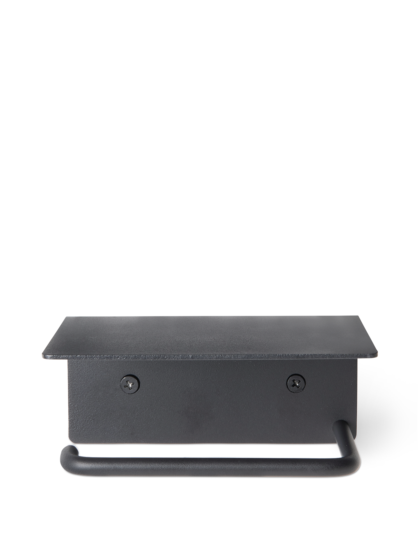 Dora Toilet Paper Holder with Shelf – Black | Ferm Living