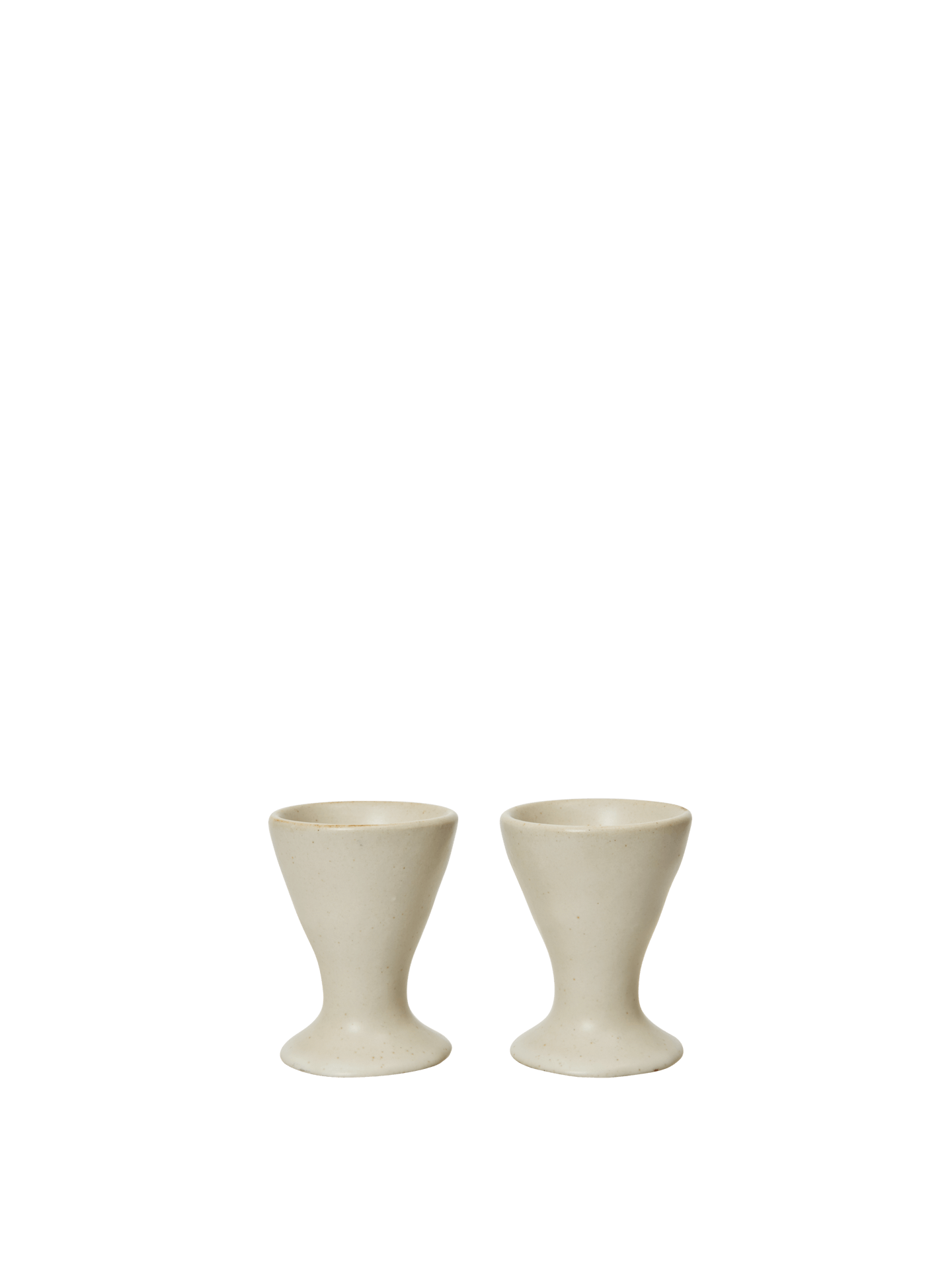 Flow Egg Cups - Set of 2 - Off-White Speckle