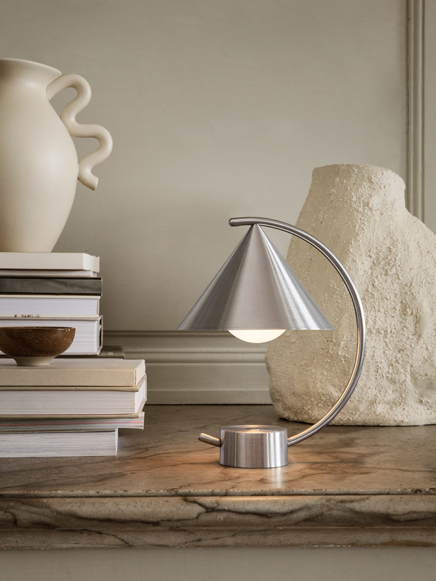 Meridian Lamp - Brushed Steel | ferm LIVING