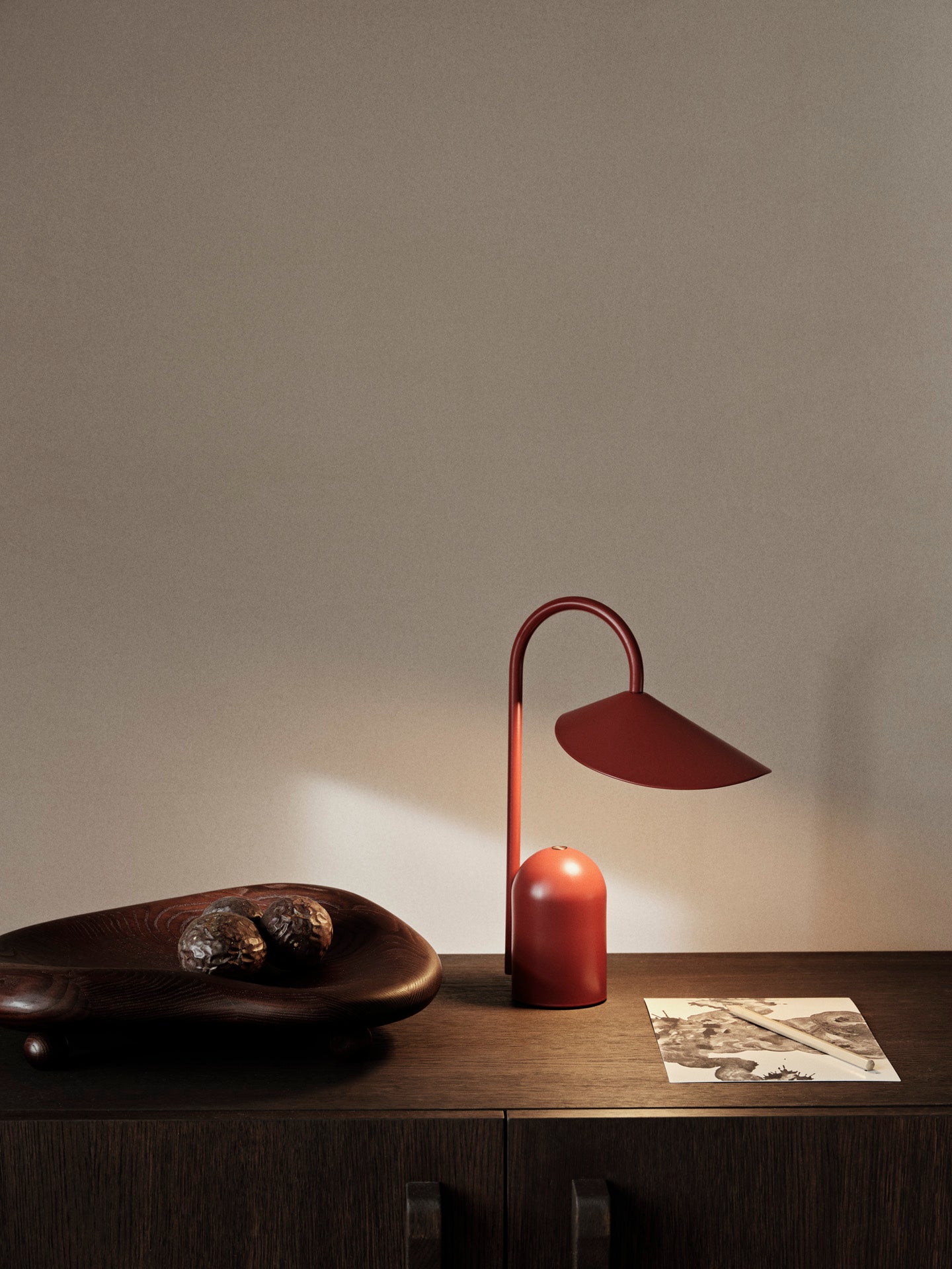 Arum Portable Lamp - Red | ferm LIVING