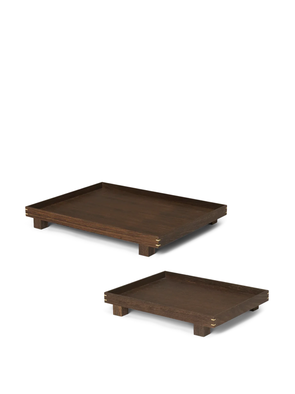 Bon Wooden Tray - Large & Small Gift Set - Smoked Oak