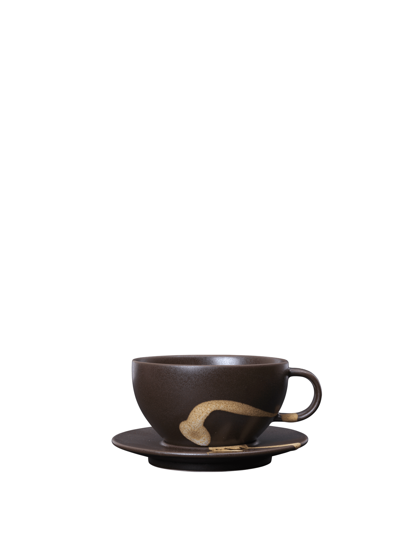 Koyo Cup with Saucer - Dark Brown/Beige – Ferm Living