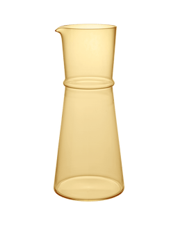 Boya Carafe in yellow with a rounded ring at the neck and pouring spout