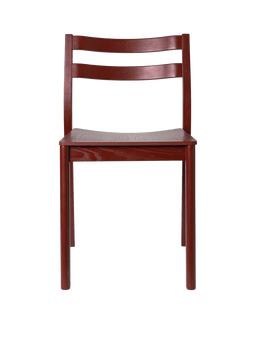 Boda Dining Chair in red brown with double-rail backrest