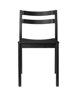 Boda Dining Chair in black with double-rail backrest