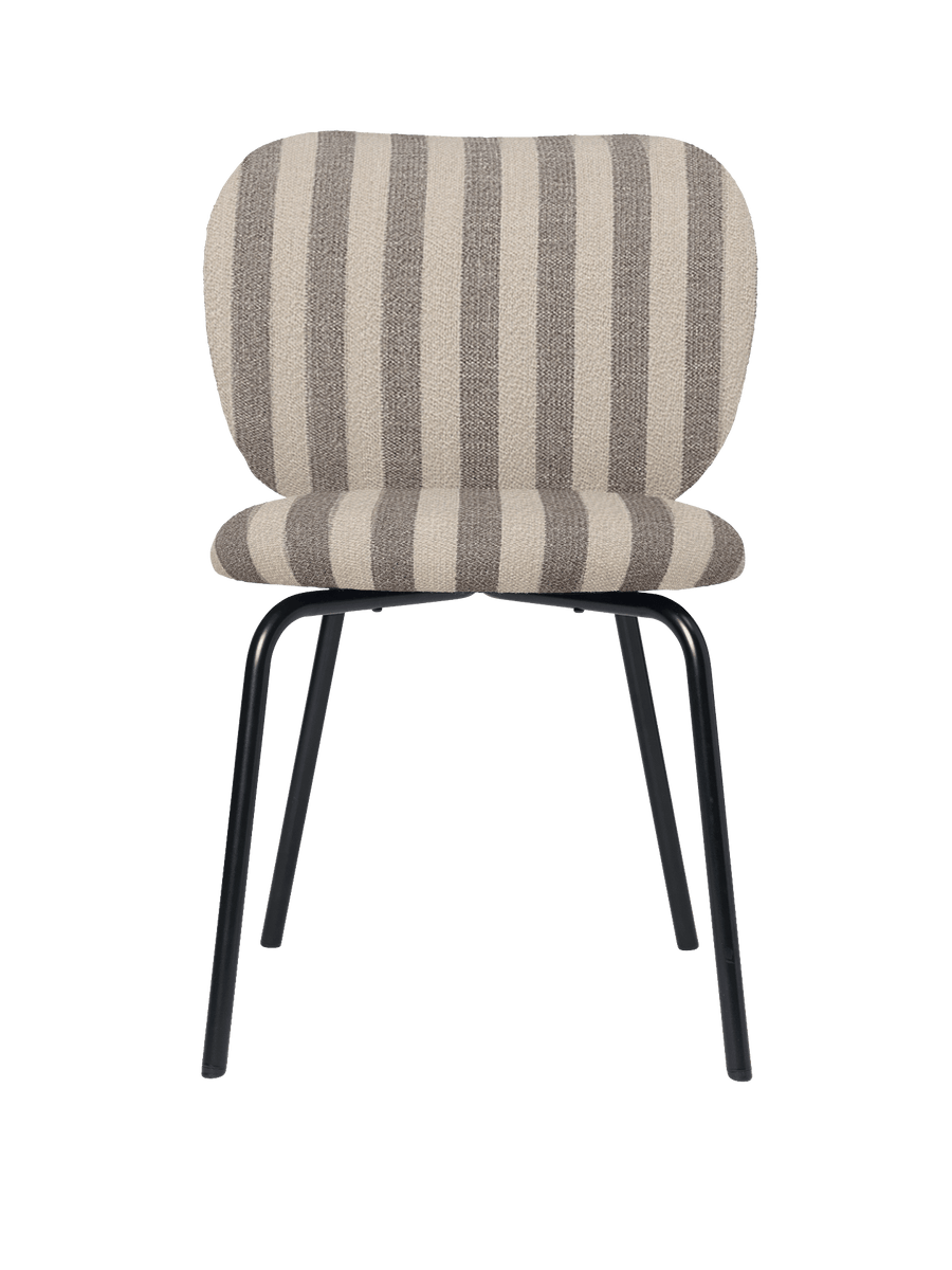 Rico Chair with Blag Legs - Louisiana - Sand/Off-White – Ferm Living