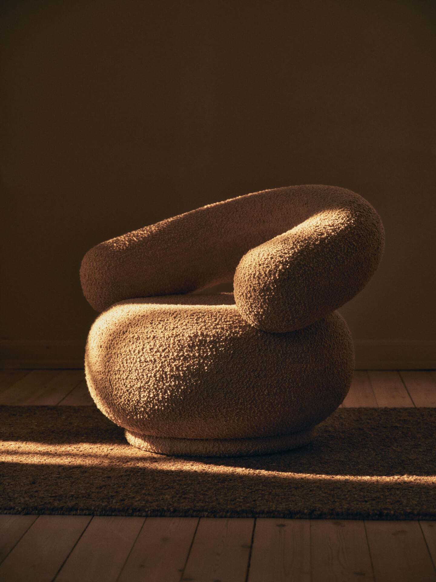 Orbo Lounge Chair - Raw Bouclé - Natural – Ferm Living