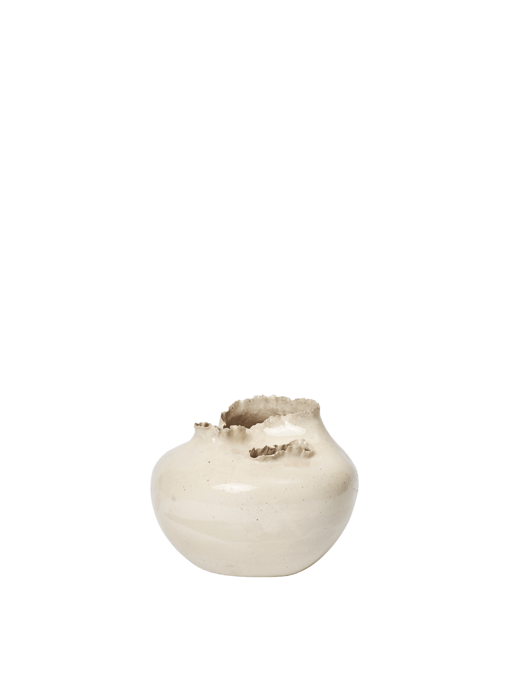 Tereo Round Vase - Off-White Speckle