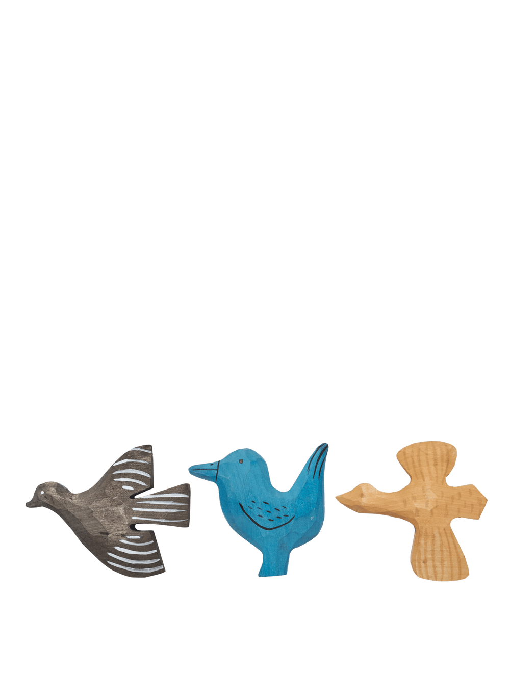 Bird Hand-carved Magnets - Set of 3