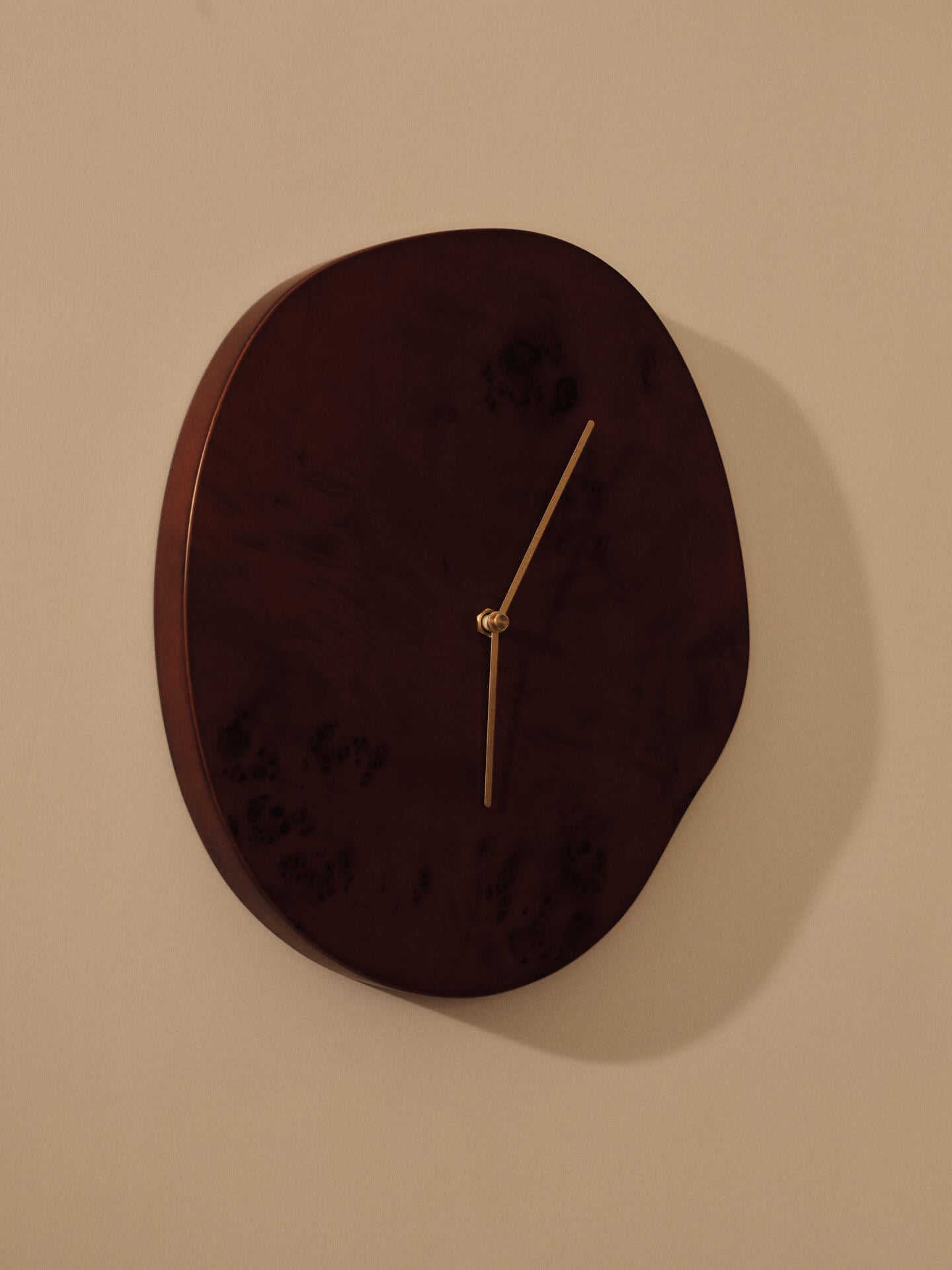 Melt Wall Clock - Dark Stained Burl – Ferm Living