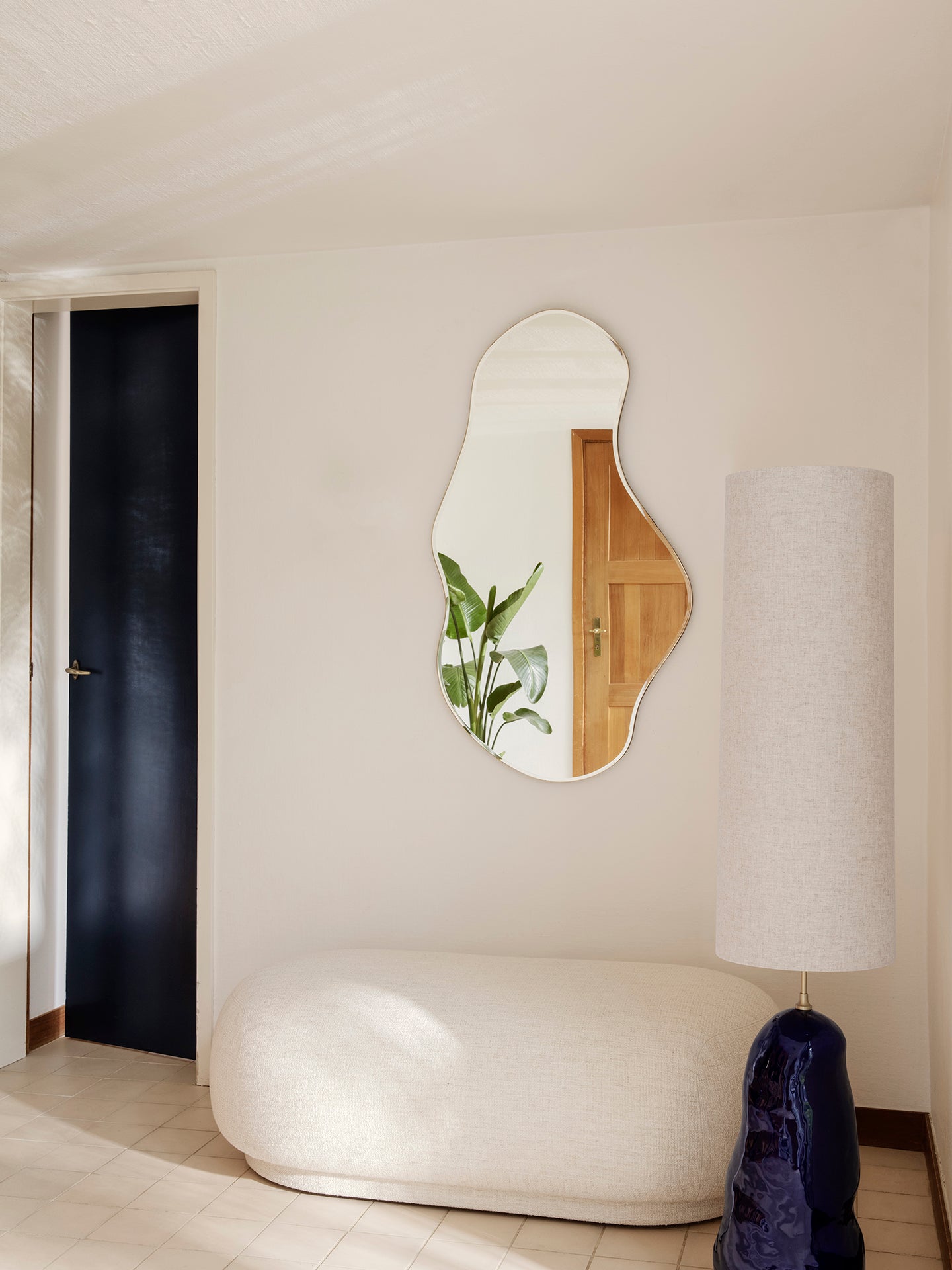 Large Hebe Lamp Base in deep blue by Ferm Living | More online