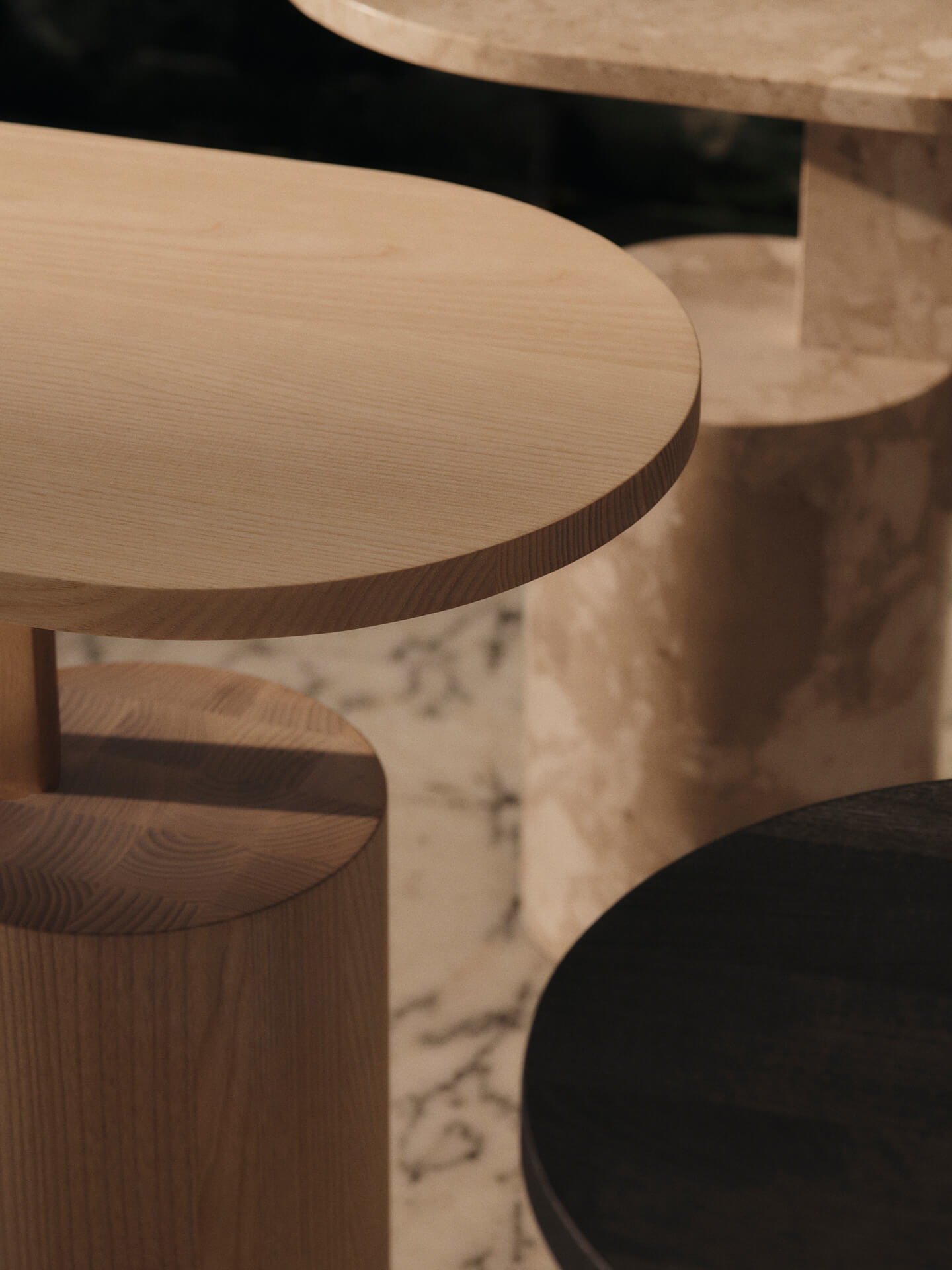 Insert Side Table in Natural Ash Wood by Ferm Living