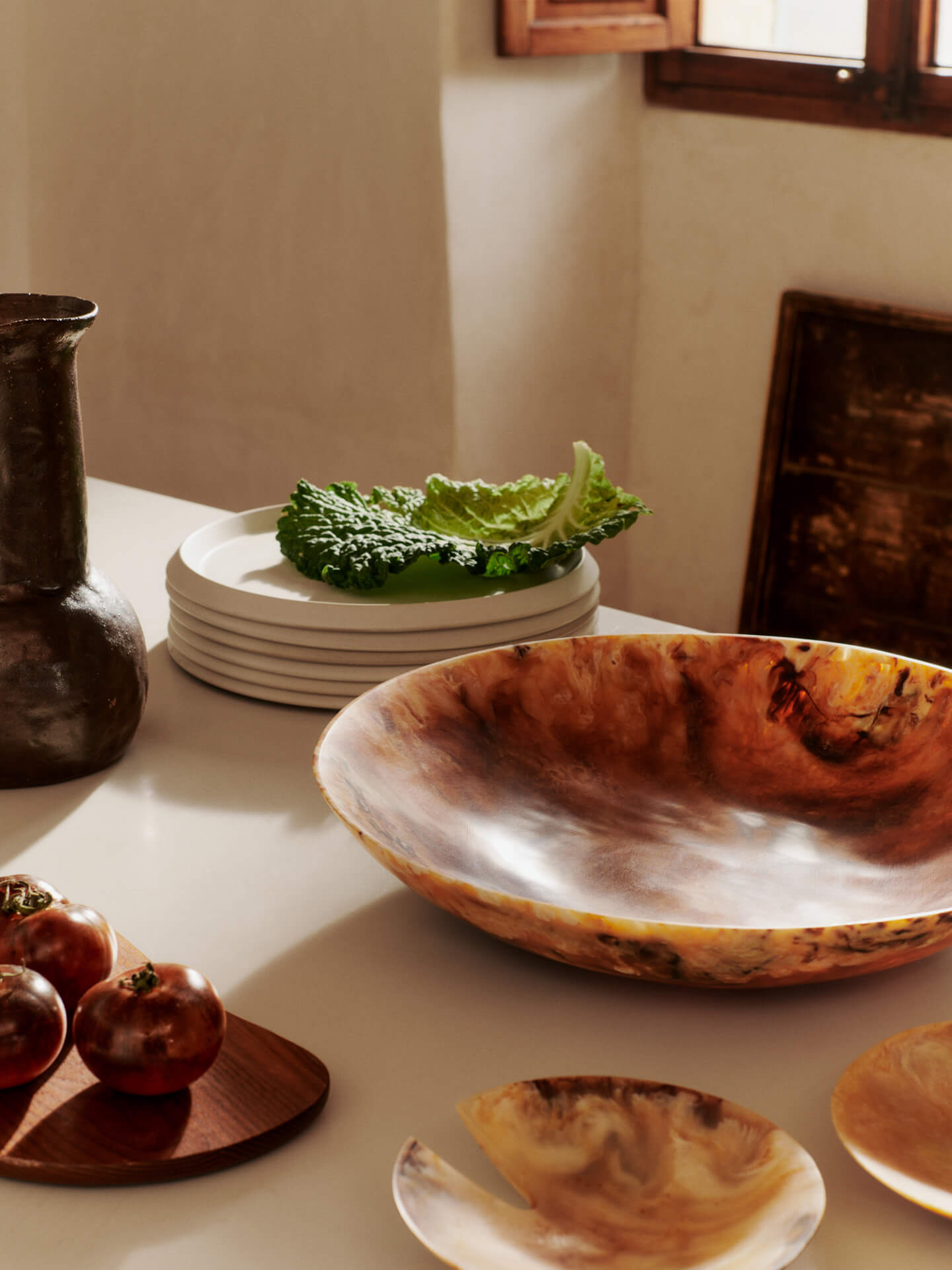 Ferm Living Sol Salad Servers and Salad Bowl - Thumbnail 2