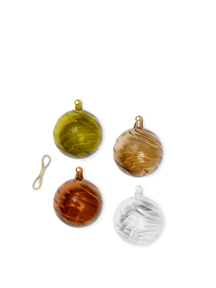 Twirl Ornaments - Large | Glass spheres for the Christmas tree in