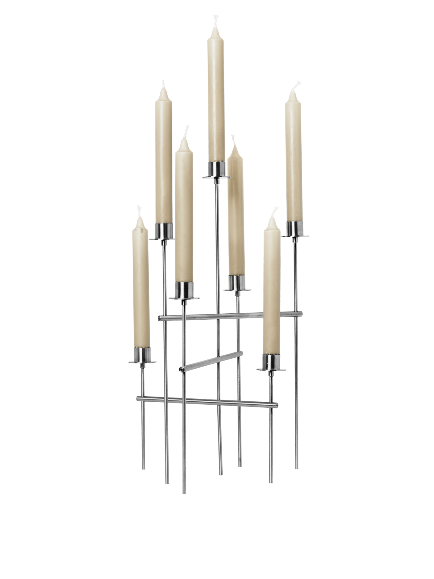 Elysia Candelabra - Brushed Stainless Steel