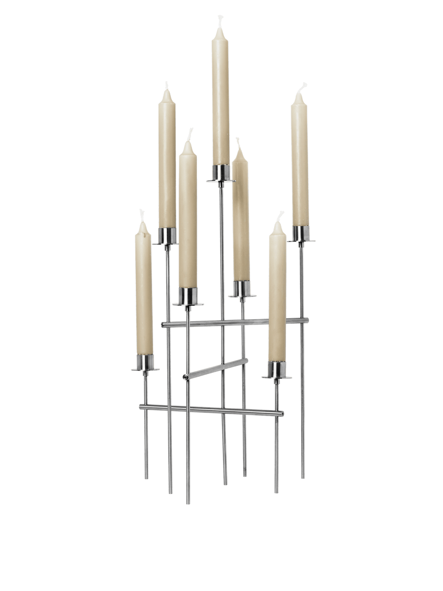 Elysia Candelabra - Brushed Stainless Steel