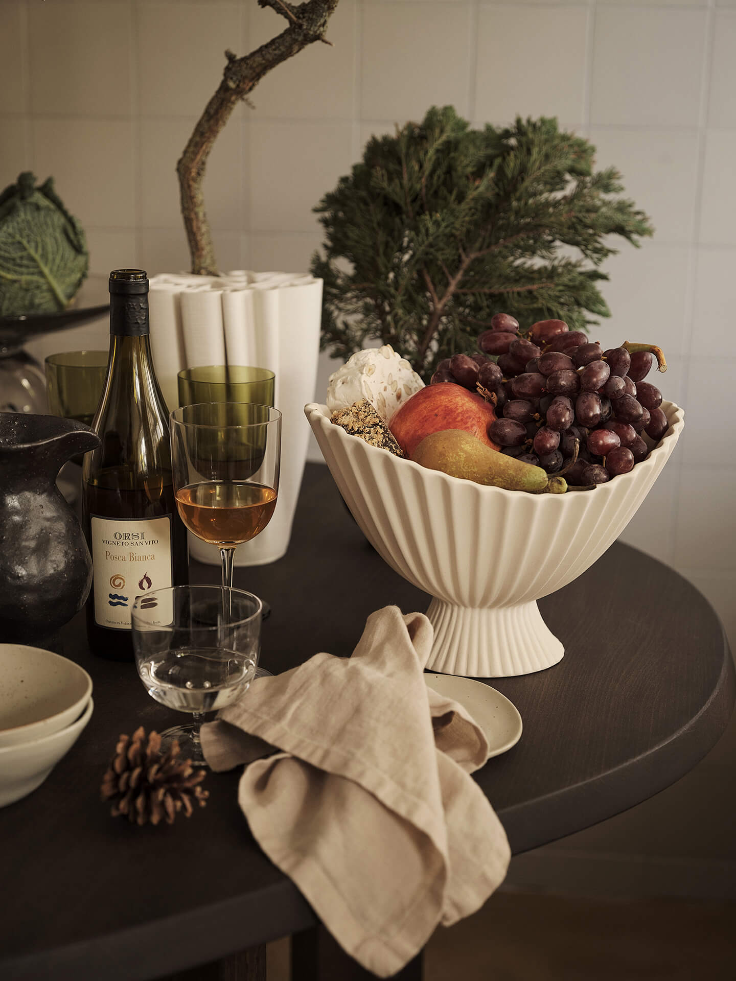 未使用ferm LIVING ファームリビングファウンテン ボウル オフホワイト Fountain Bowl - Small - Off-White | Ferm Living