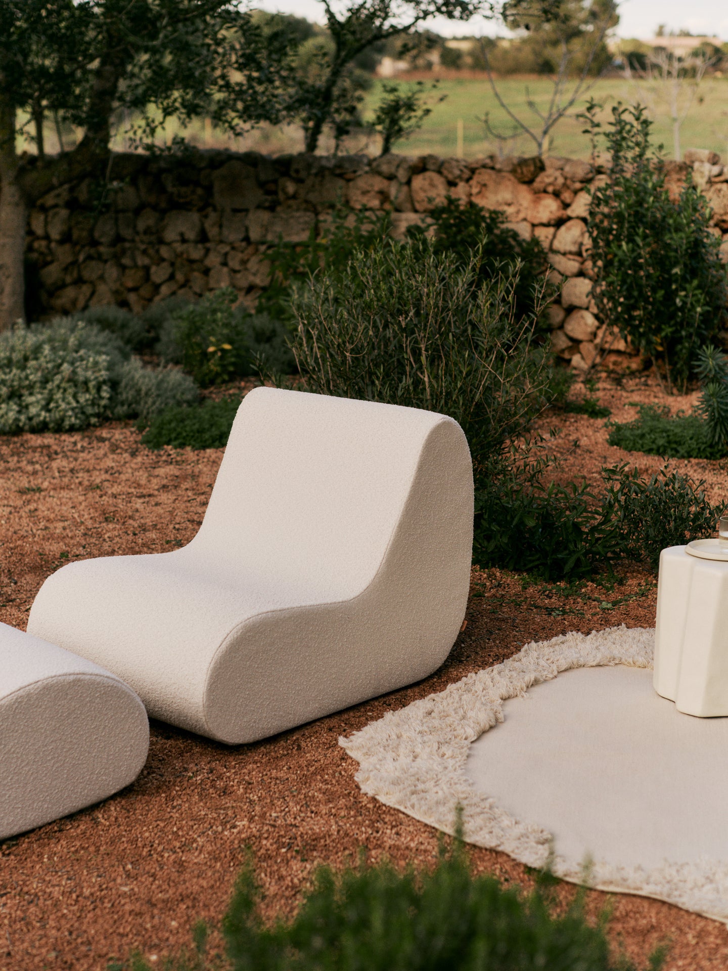 Rouli Center Module - Pure Bouclé - Off-white | Ferm Living