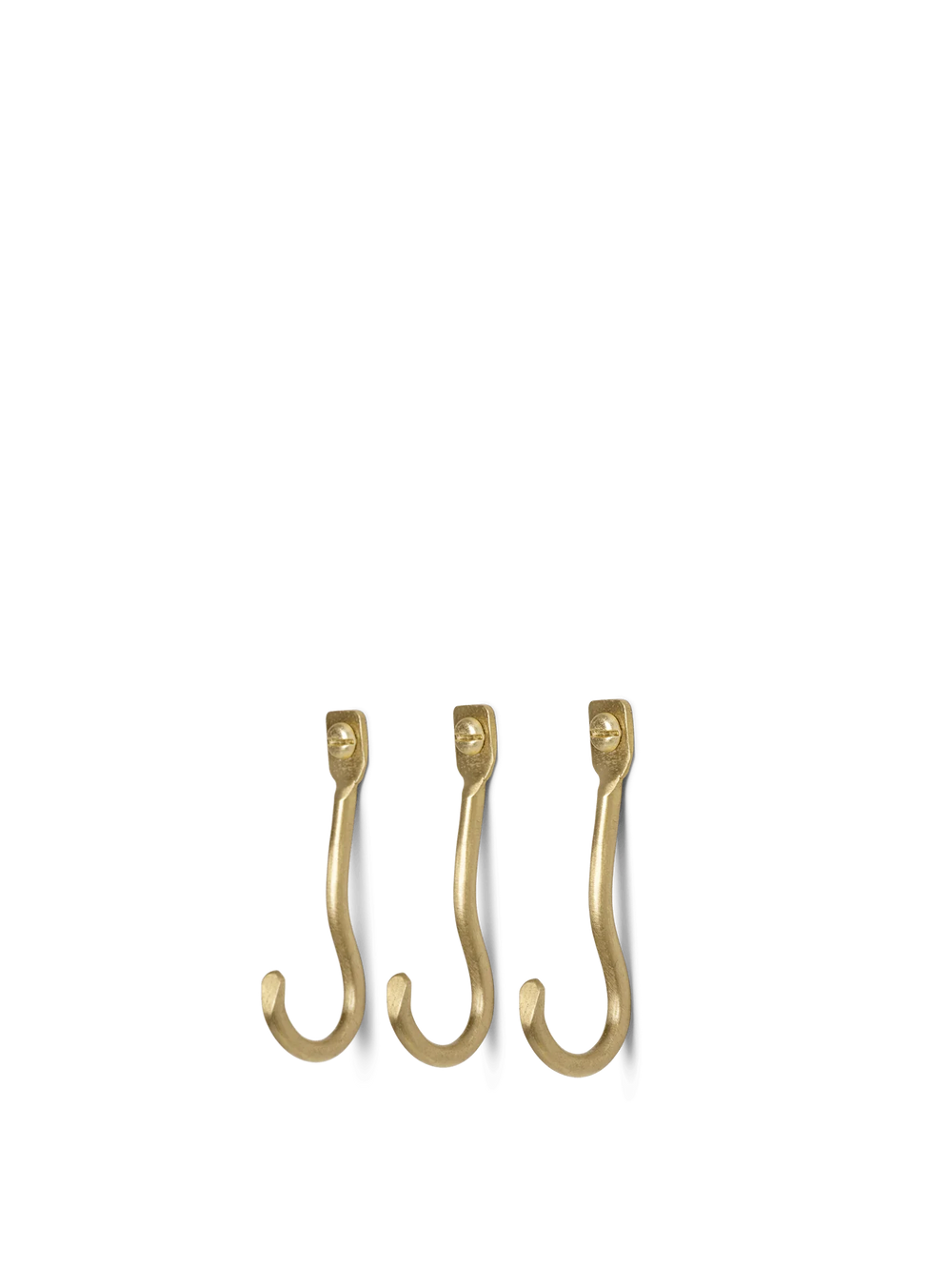 Curvature Hooks - Set of 3 - Brass by Ferm Living
