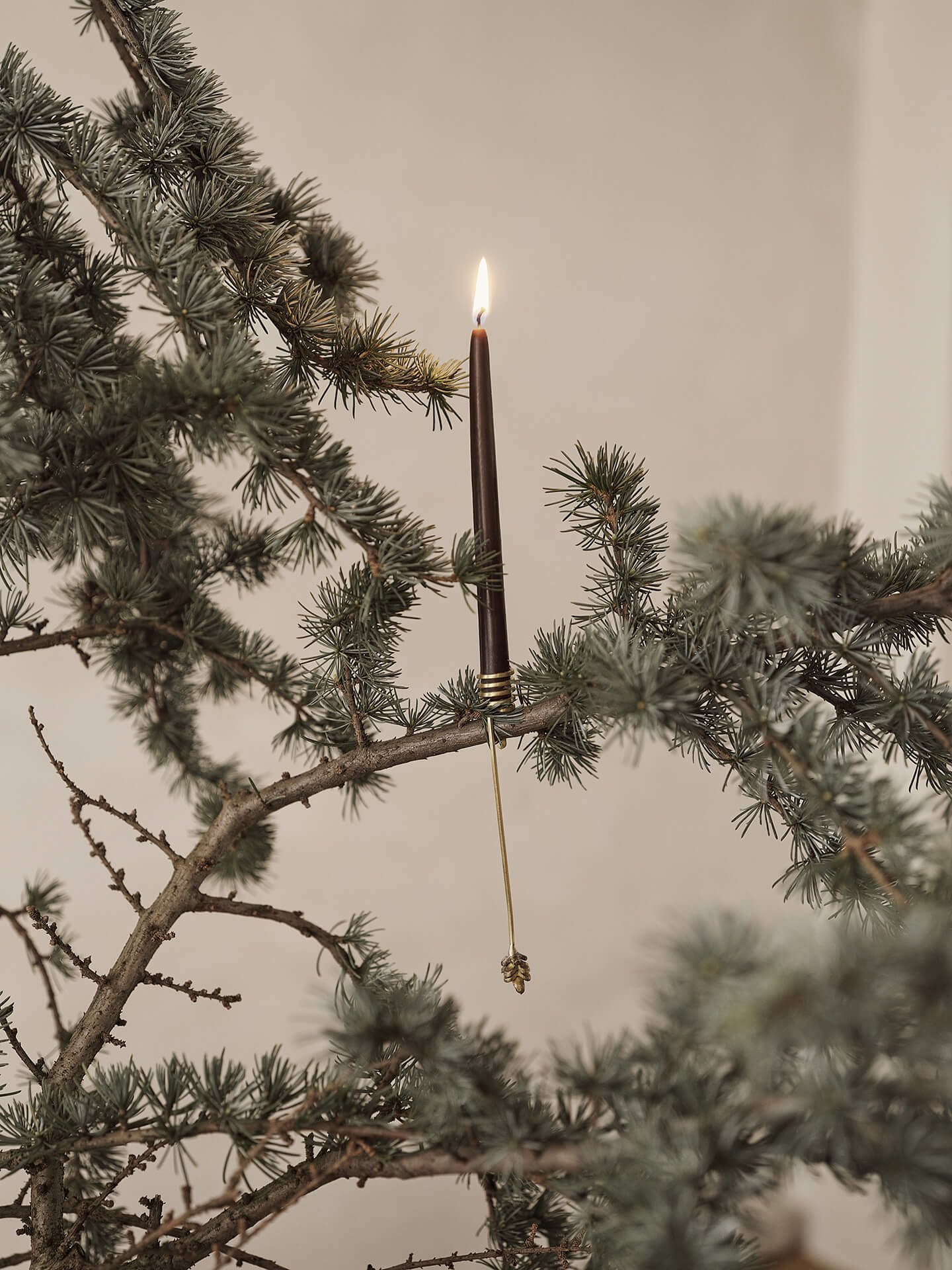 Forest Christmas Tree Candle Holders - Set of 4 - Brass | Ferm Living