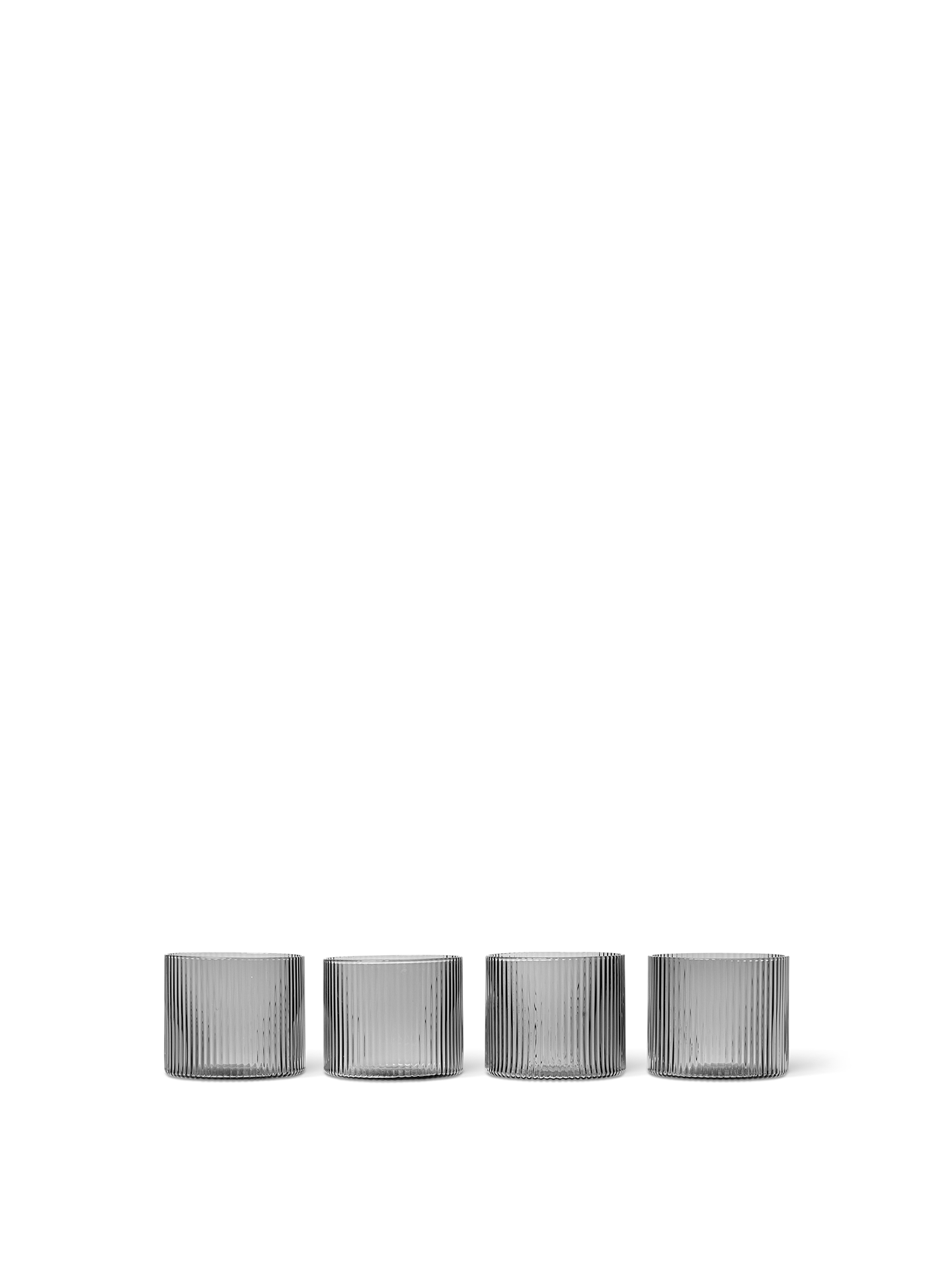 Ripple Low Glasses - Set of 4 - Clear | Ferm Living