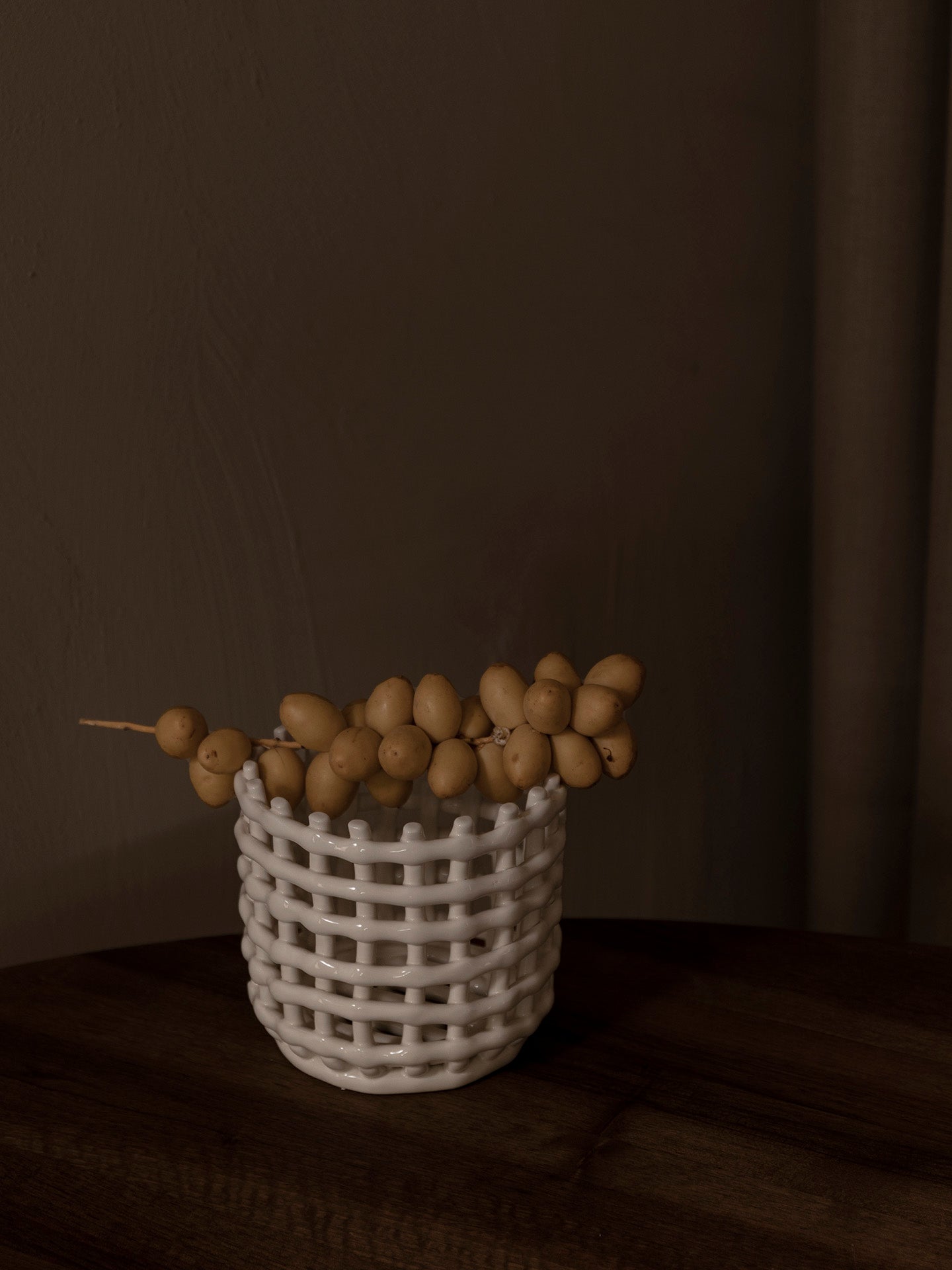 Ceramic Basket in Off-White - Small by Ferm Living
