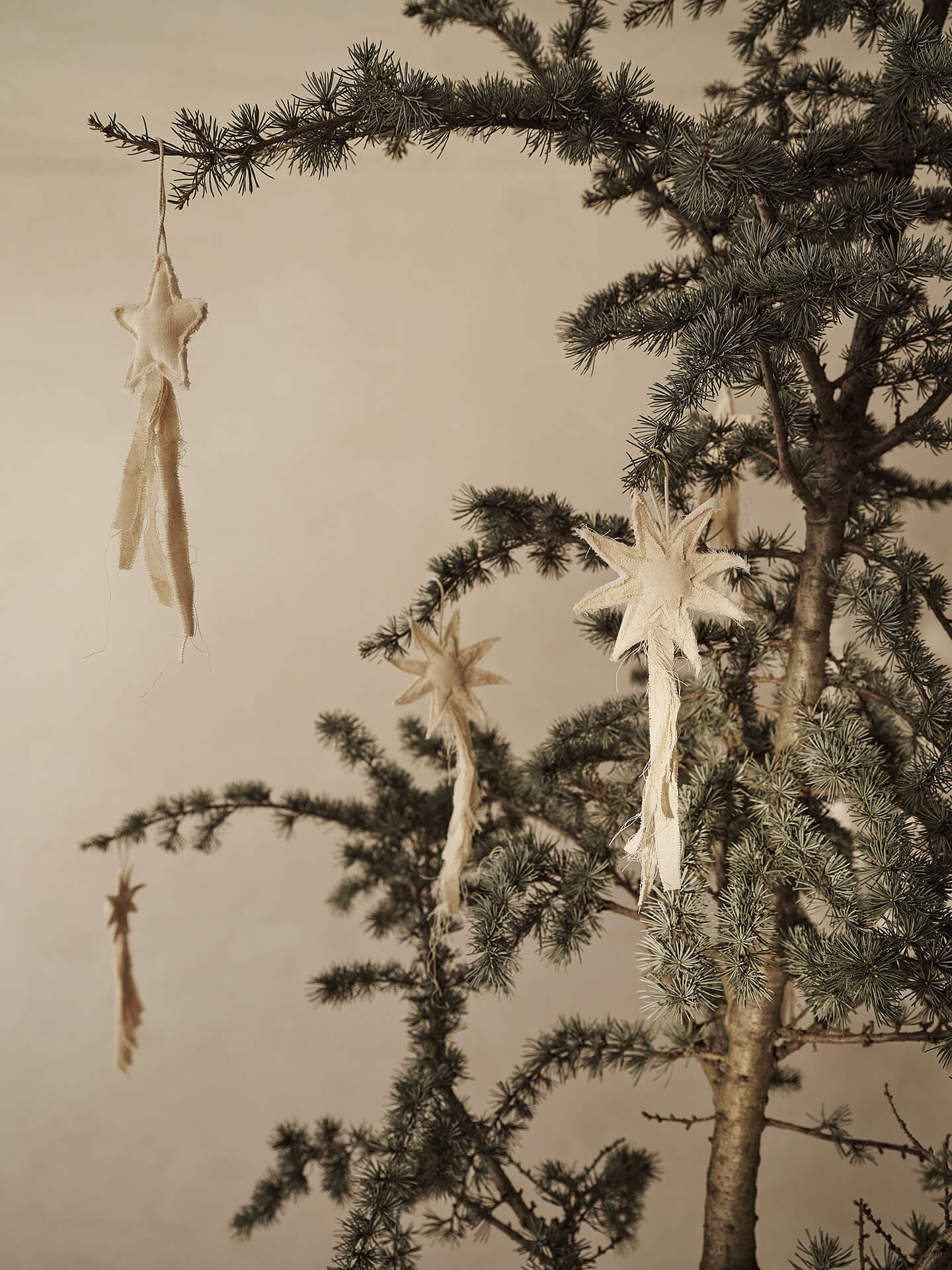 Vela Star Ornaments - Set of 4 - Natural | Ferm Living