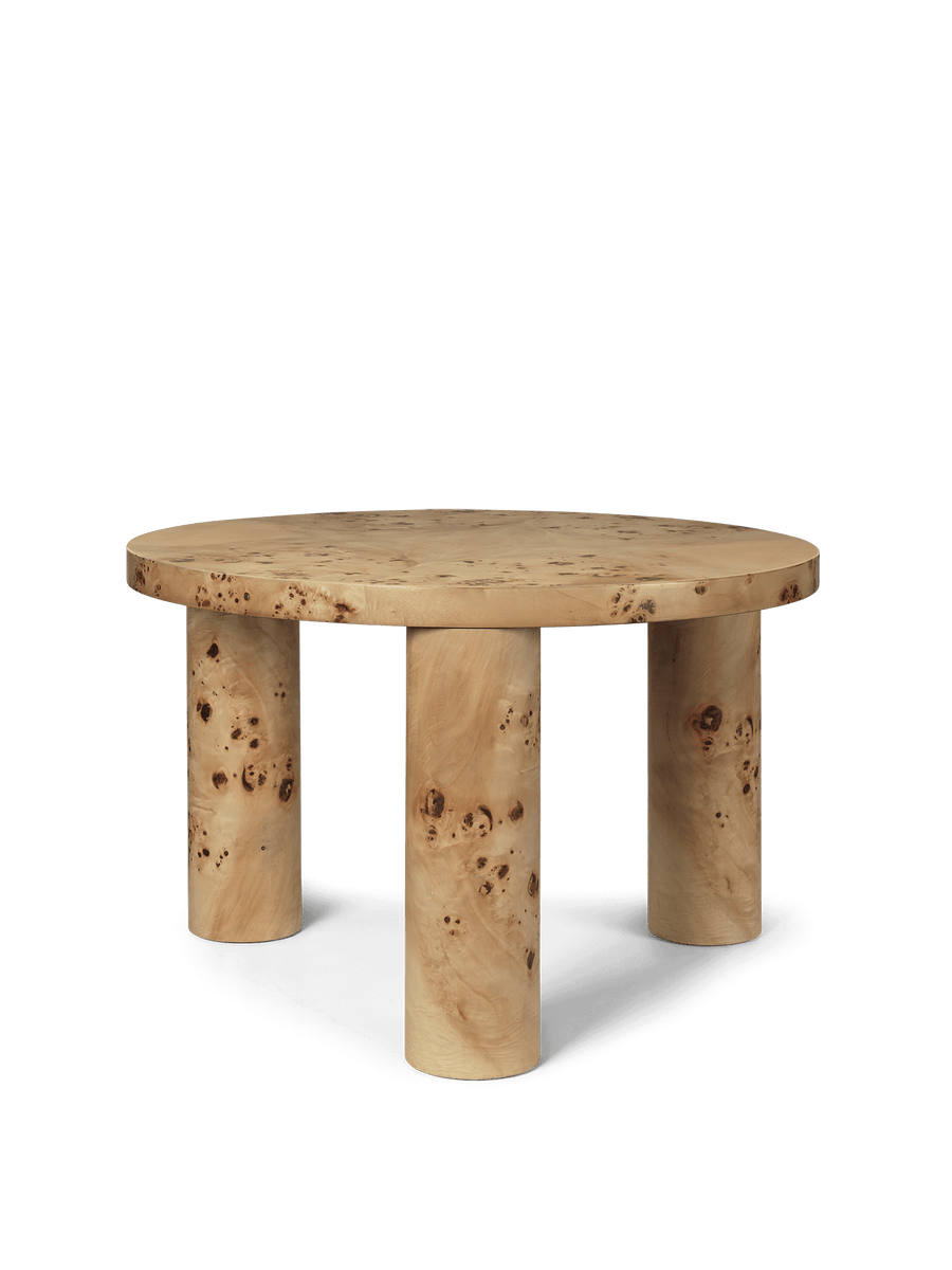 Post Coffee Table - Small - Poplar Burl Veneer | Ferm Living