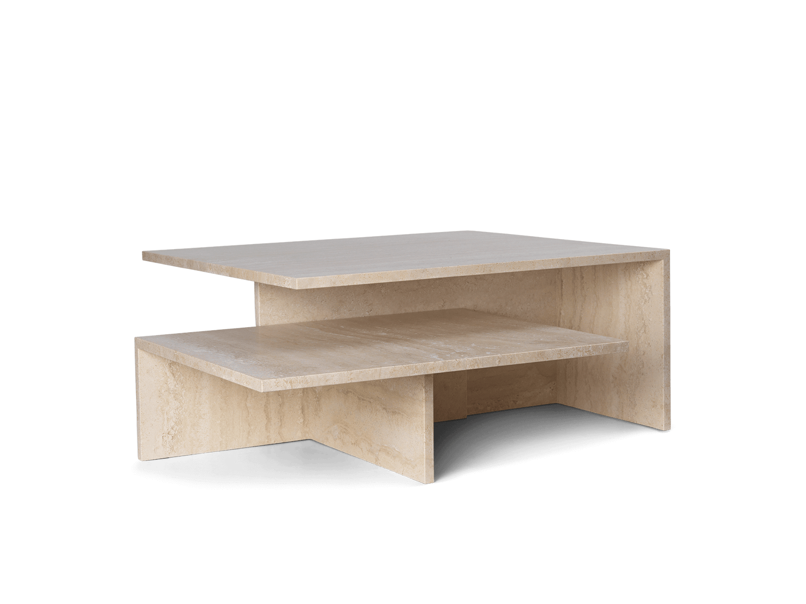 Distinct Grande Duo Tables - Travertine | Ferm Living