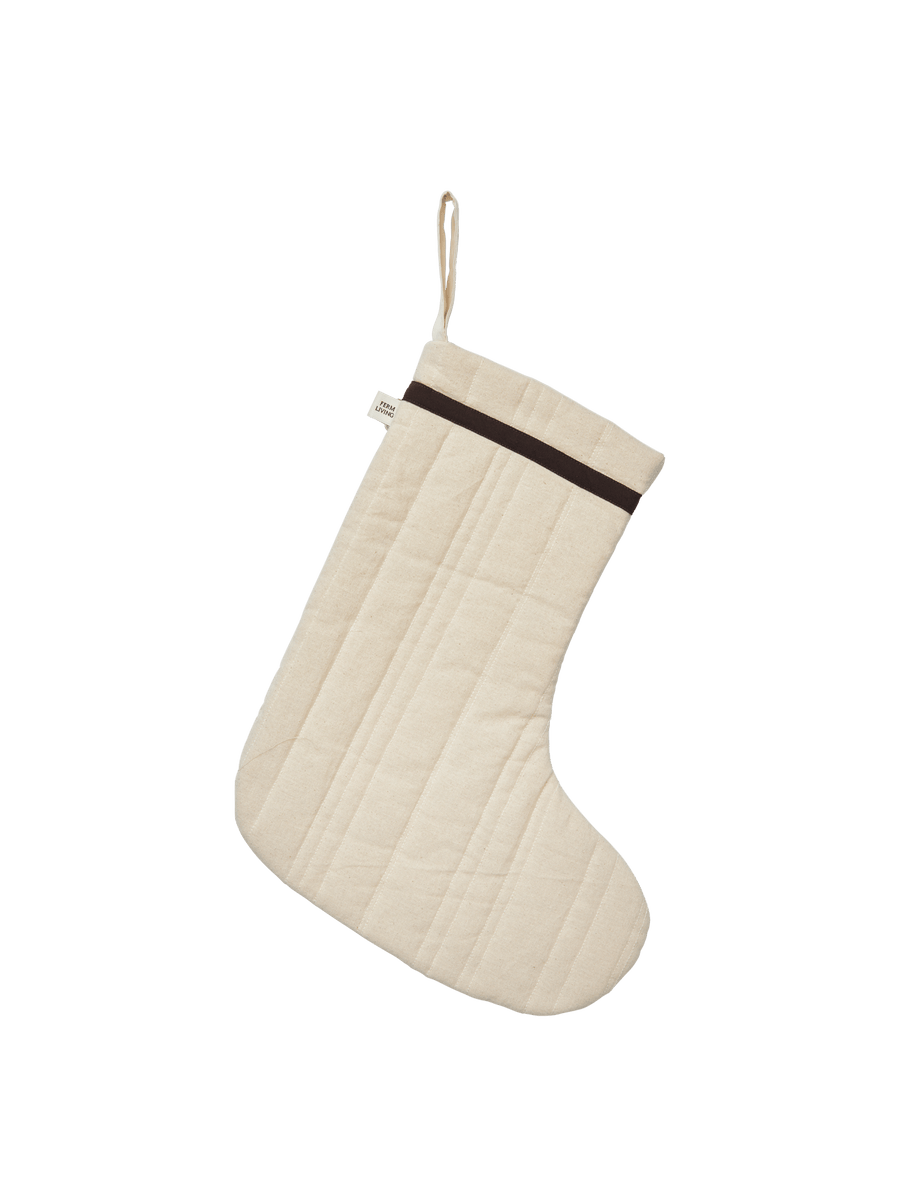 Vari Quilted Christmas Stocking - Cotton - Natural – Ferm Living