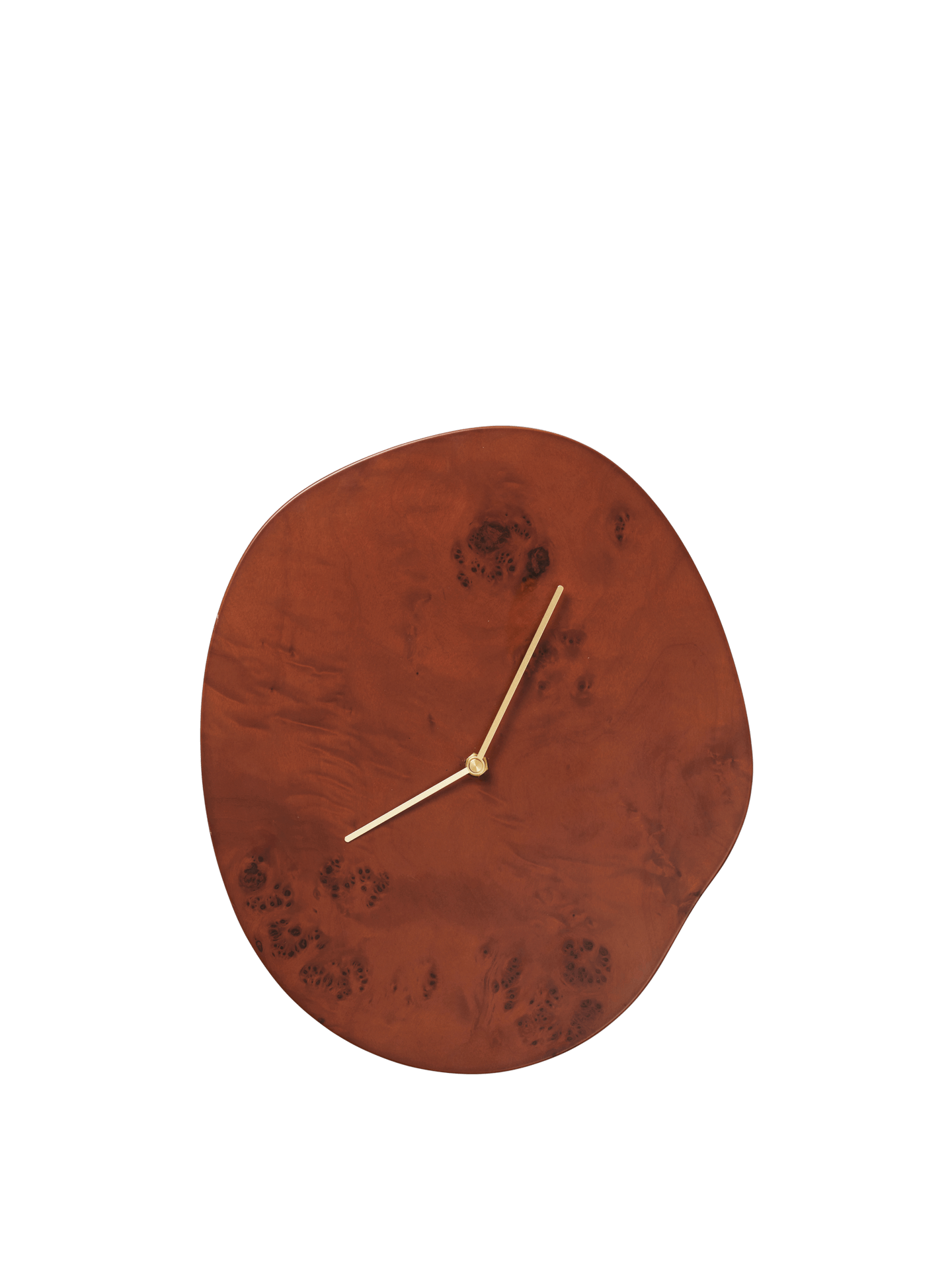 Ferm Living ウォールクロック Melt Wall Clock - Dark Stained Burl – Ferm Living