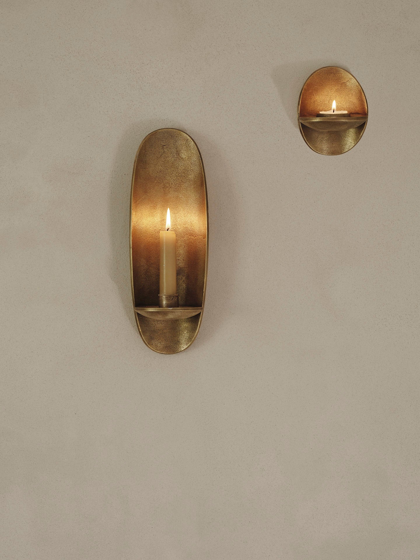 Agapé Wall Tealight Holder - Brass Finish | Ferm Living