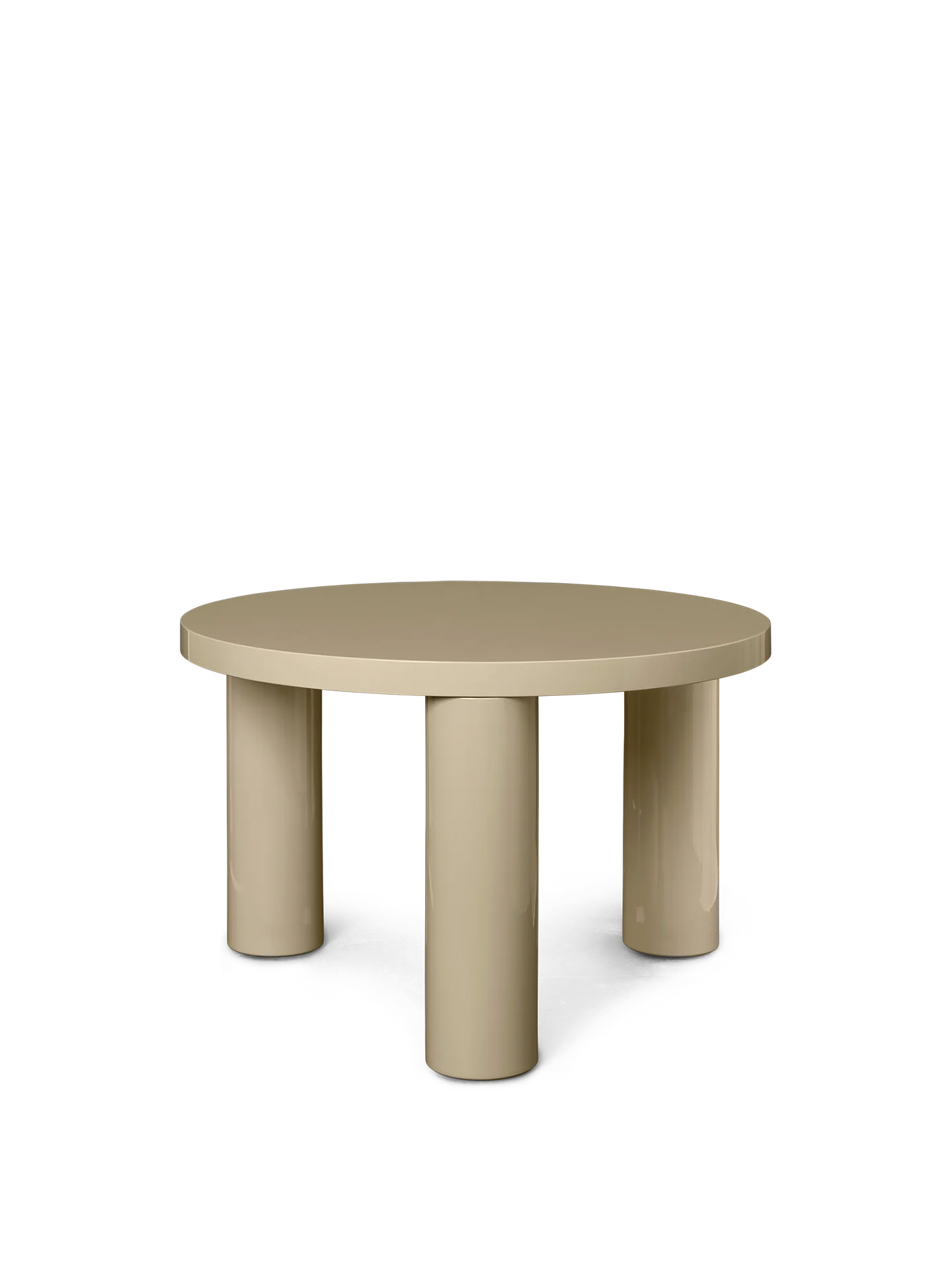 Post Coffee Table | Round coffee table in high-gloss lacquer
