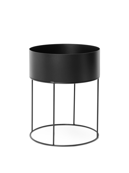 Plant Box | Elegant round plant box in black