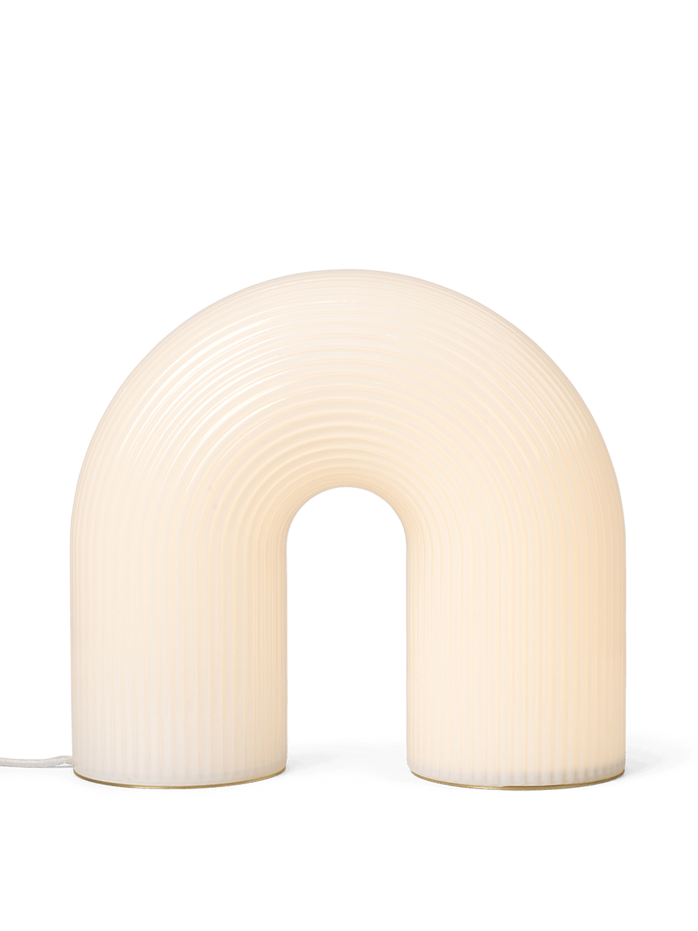 Sculptural LED floor lamp in opal glass → FermLiving.us – Ferm Living