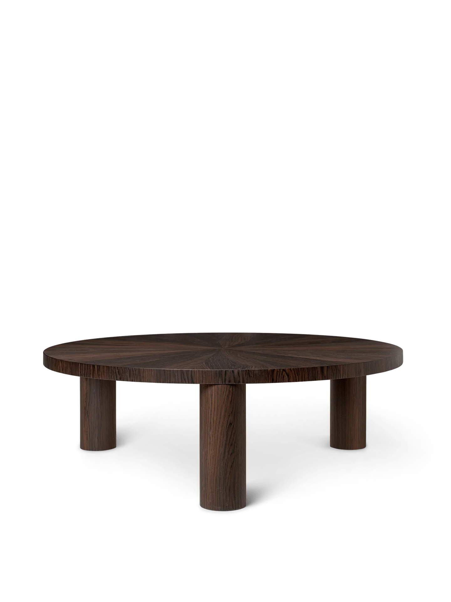 Ferm Living｜Post コーヒーテーブル（スモークドオーク） 円形 Post Coffee Table - Large - Smoked Oak Star/Plain by Ferm Living