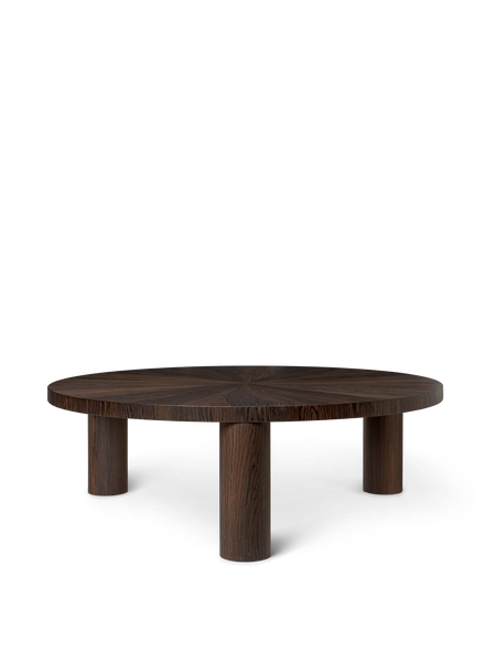 Ferm Living｜Post コーヒーテーブル（スモークドオーク） 円形 Post Coffee Table - Large - Smoked Oak Star/Plain by Ferm Living