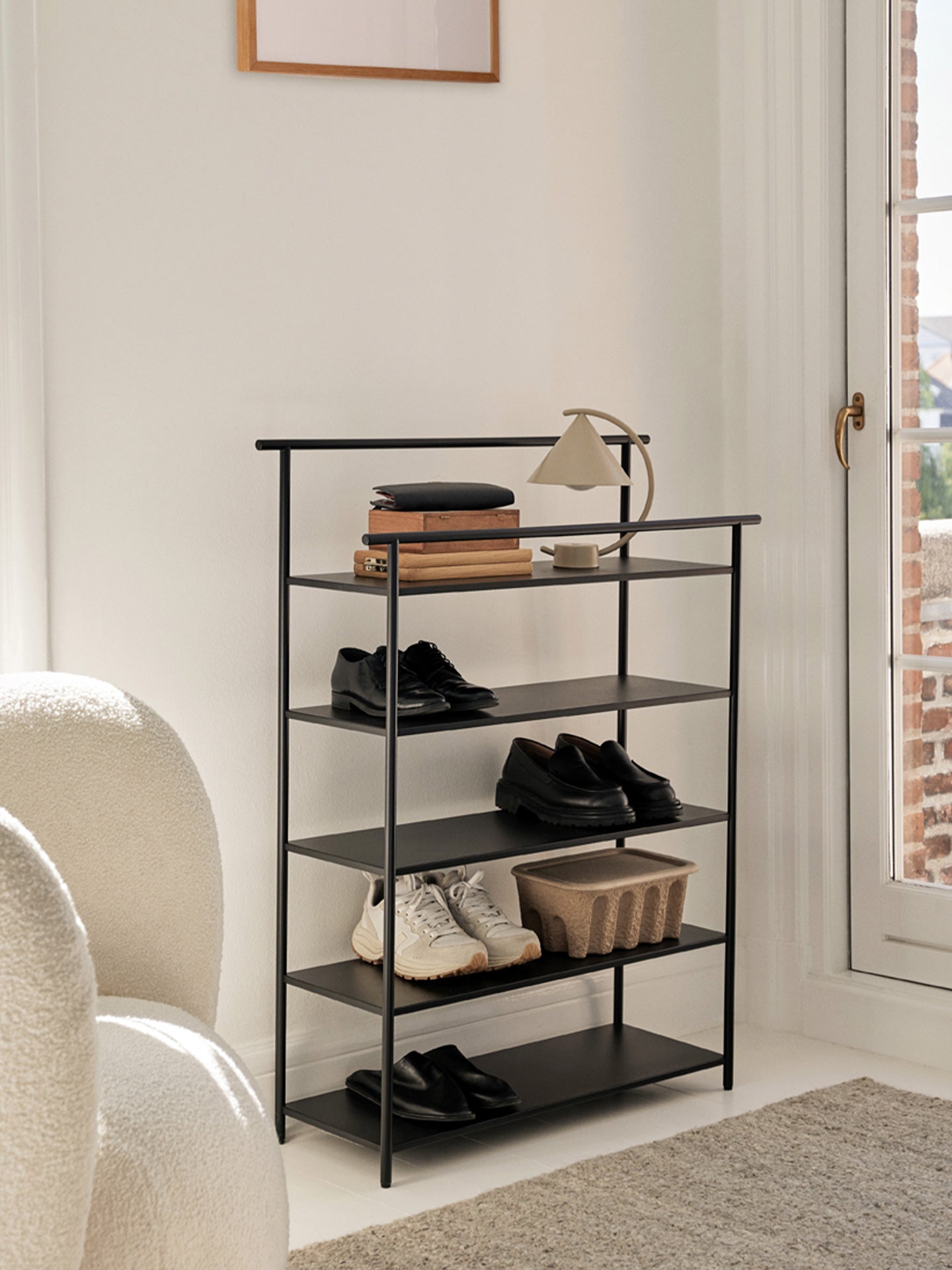 dora スニーカーラック ウォールシェルフ Buy Dora Rack in black here → FermLiving.com – Ferm Living
