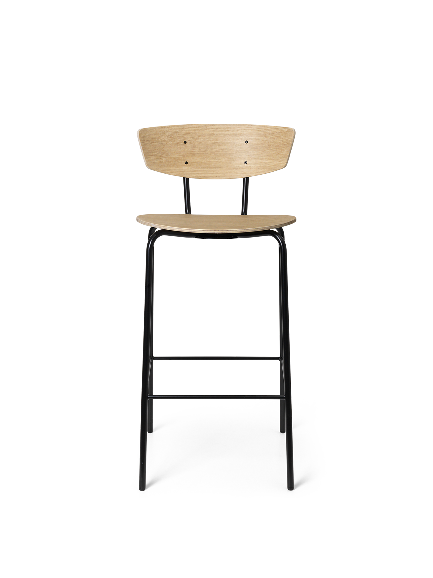 Ferm Living Herman Stoolホワイトオイルドオーク/クローム Herman Counter Chair in White Oiled Oak | Ferm Living