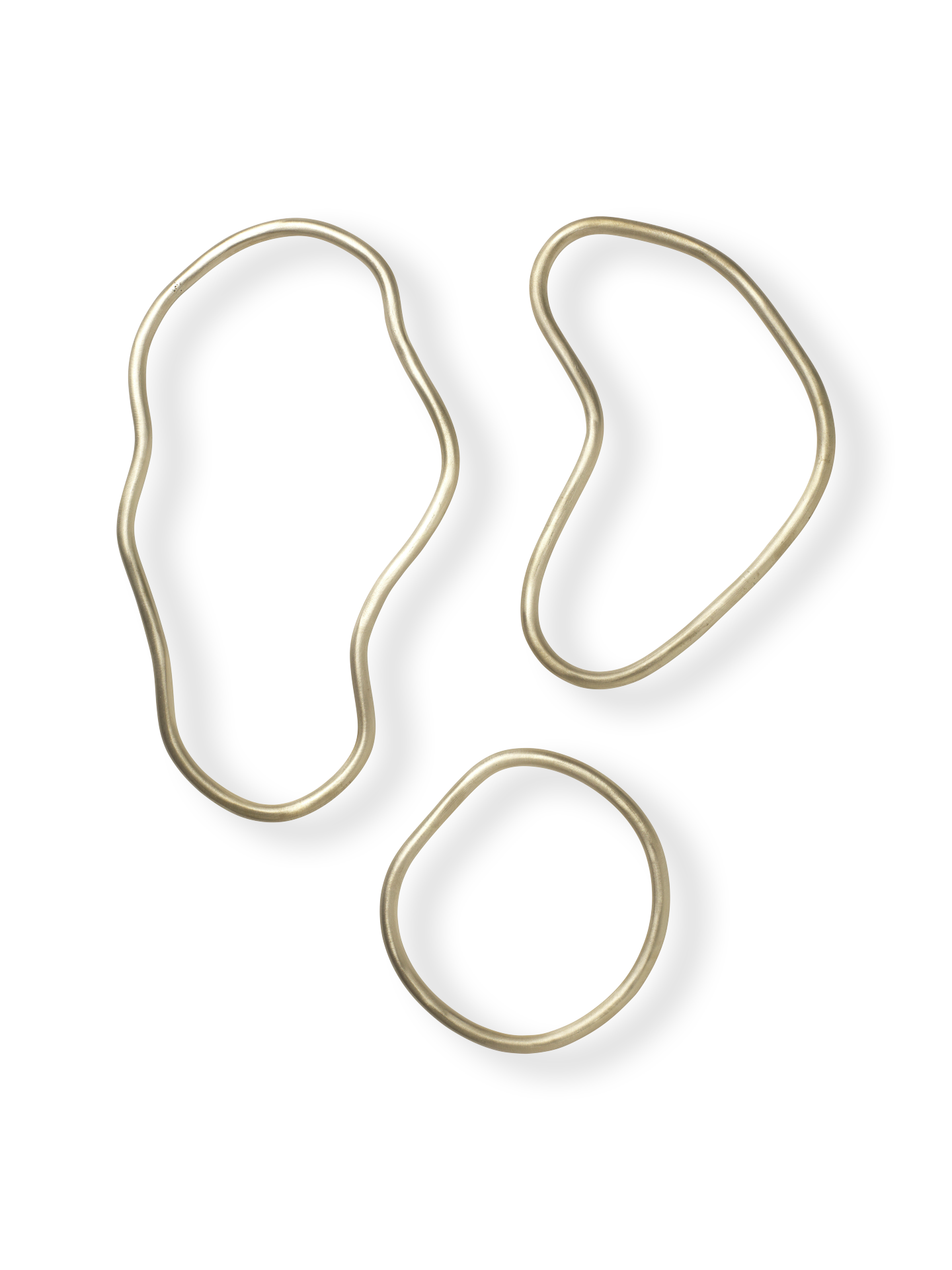 pond trivets — set of 3 — brass