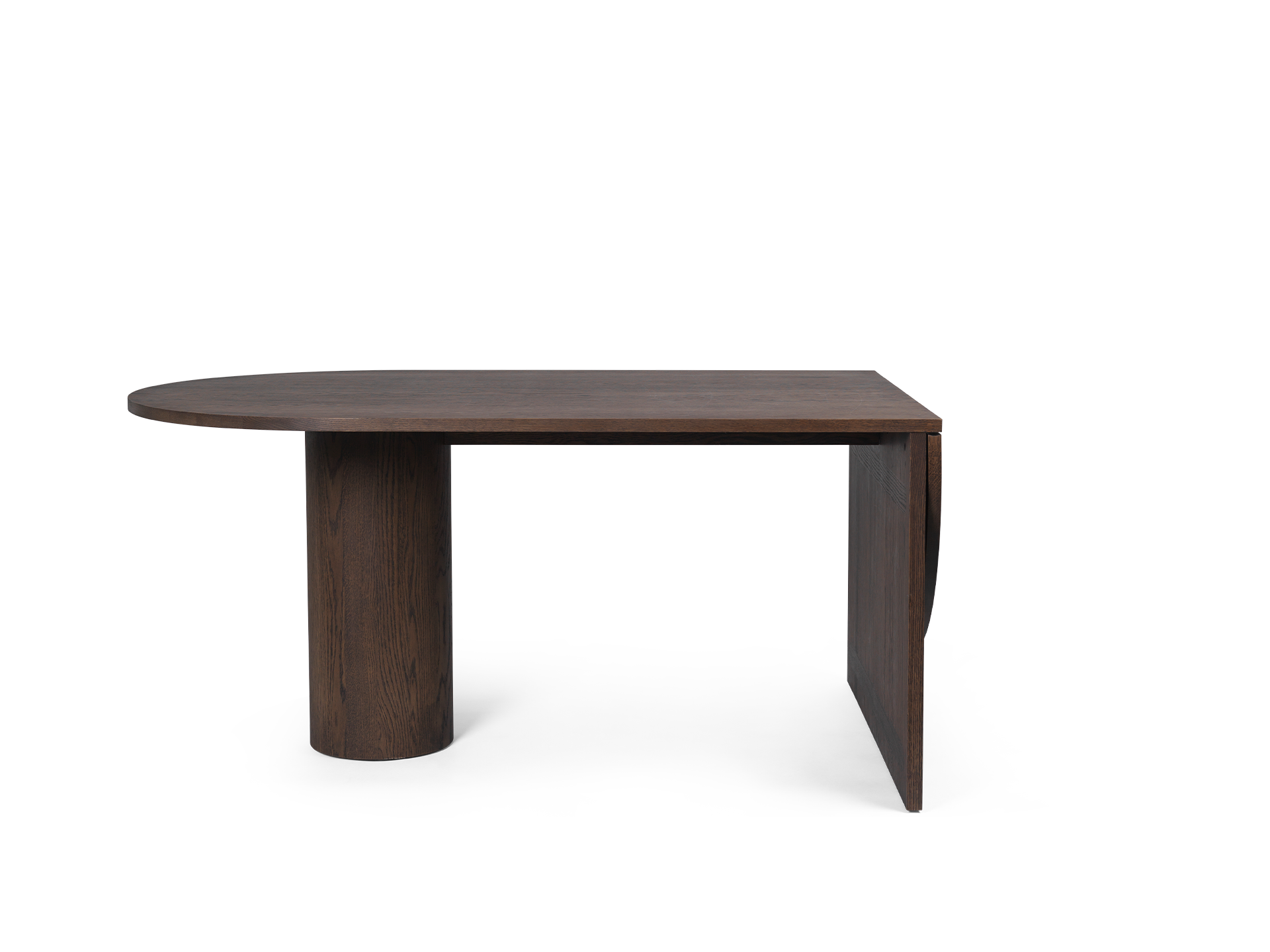 Beautiful organically shaped dining table in solid oak