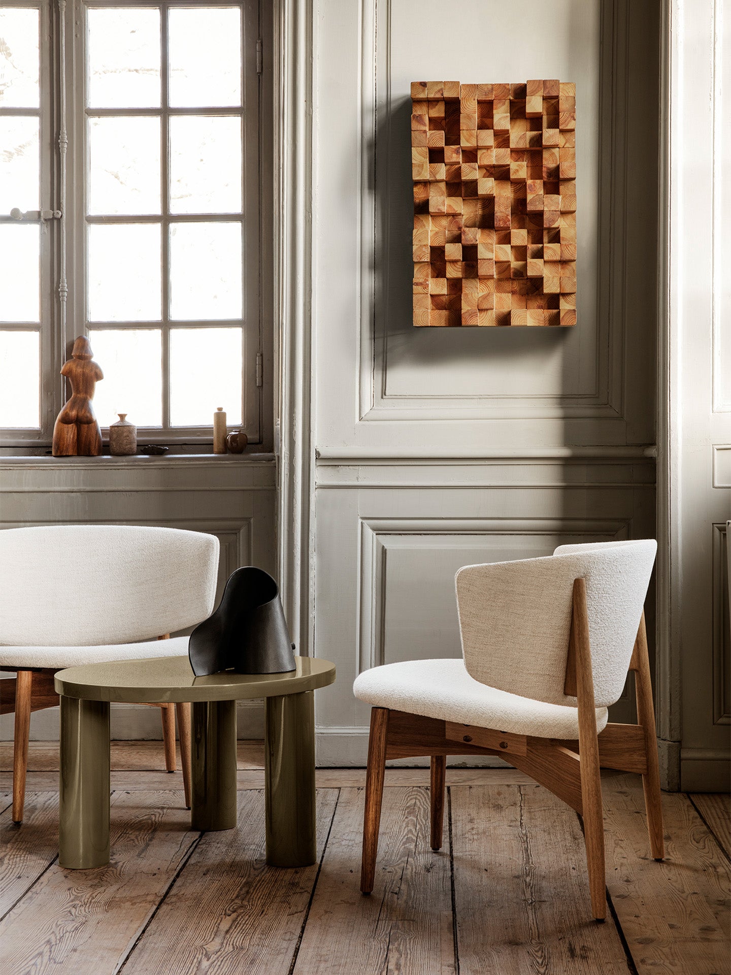 Herman Lounge Chair | Bouclé and solid oak | Ferm Living