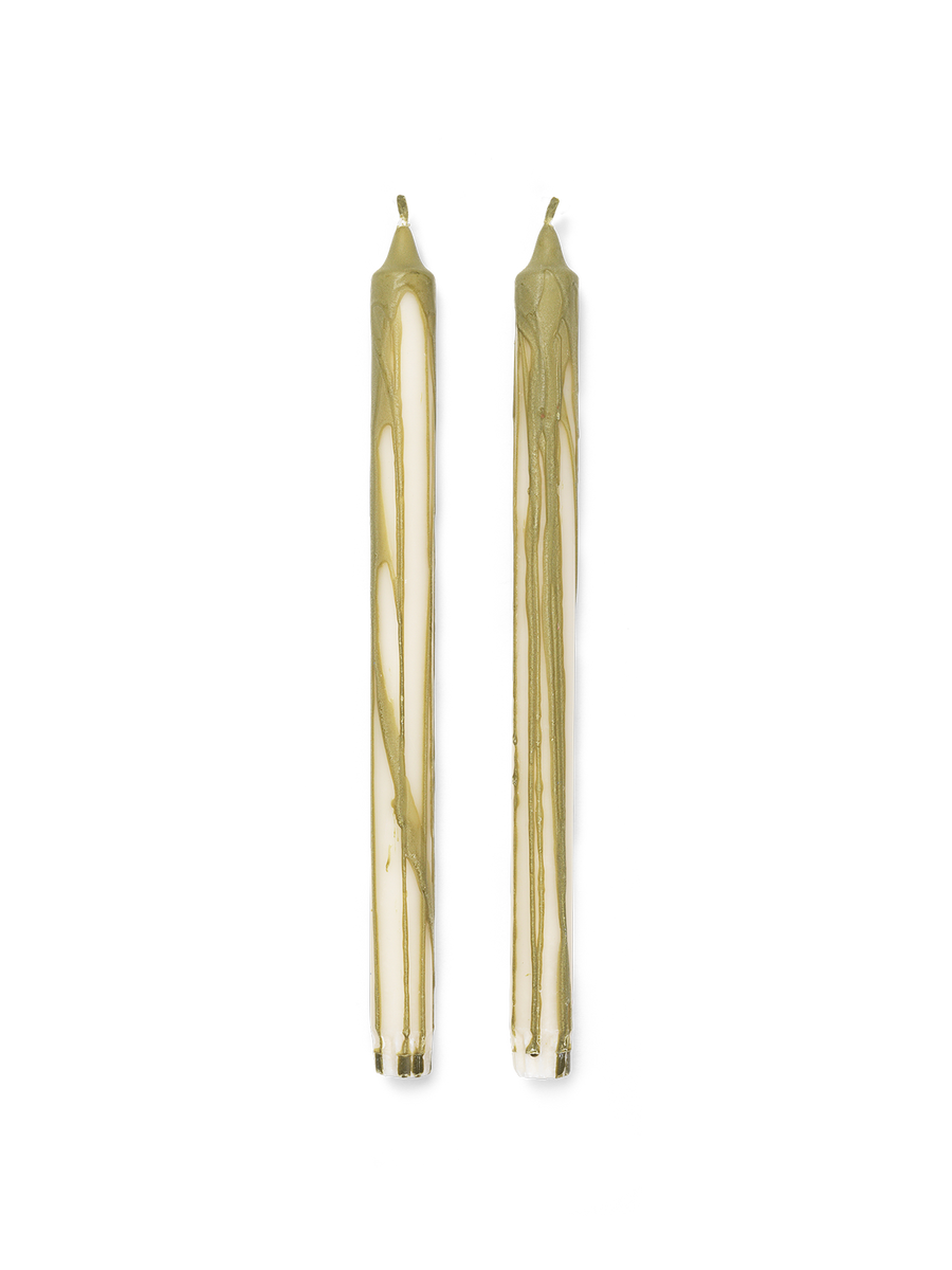 Dryp Candles - Set of 2 - Olive Green
