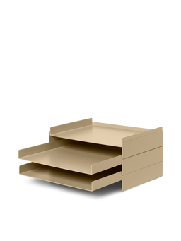 2x2 Organiser in cashmere with stacked trays