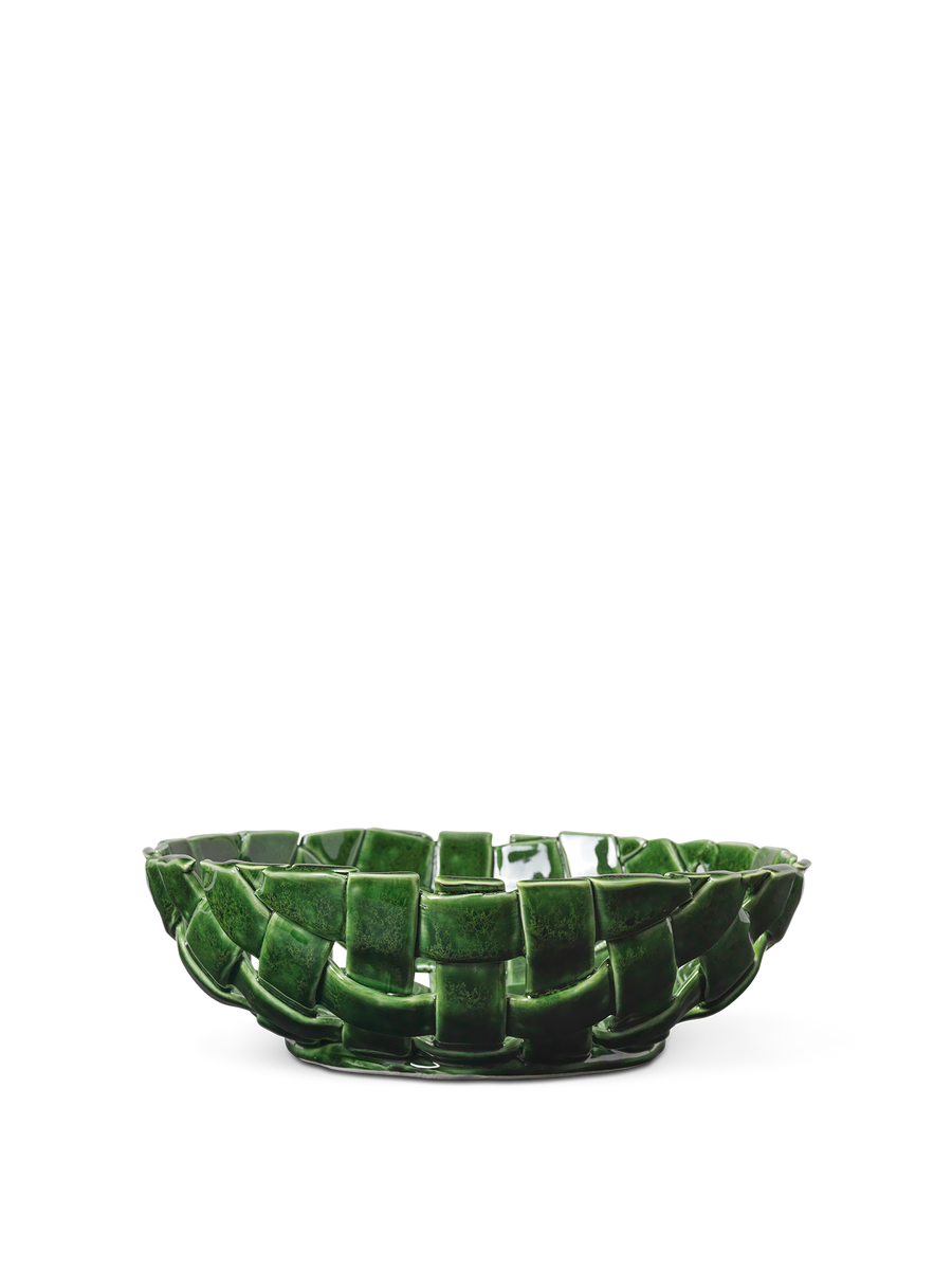 Plait Bowl - Ø30 - Emerald Green