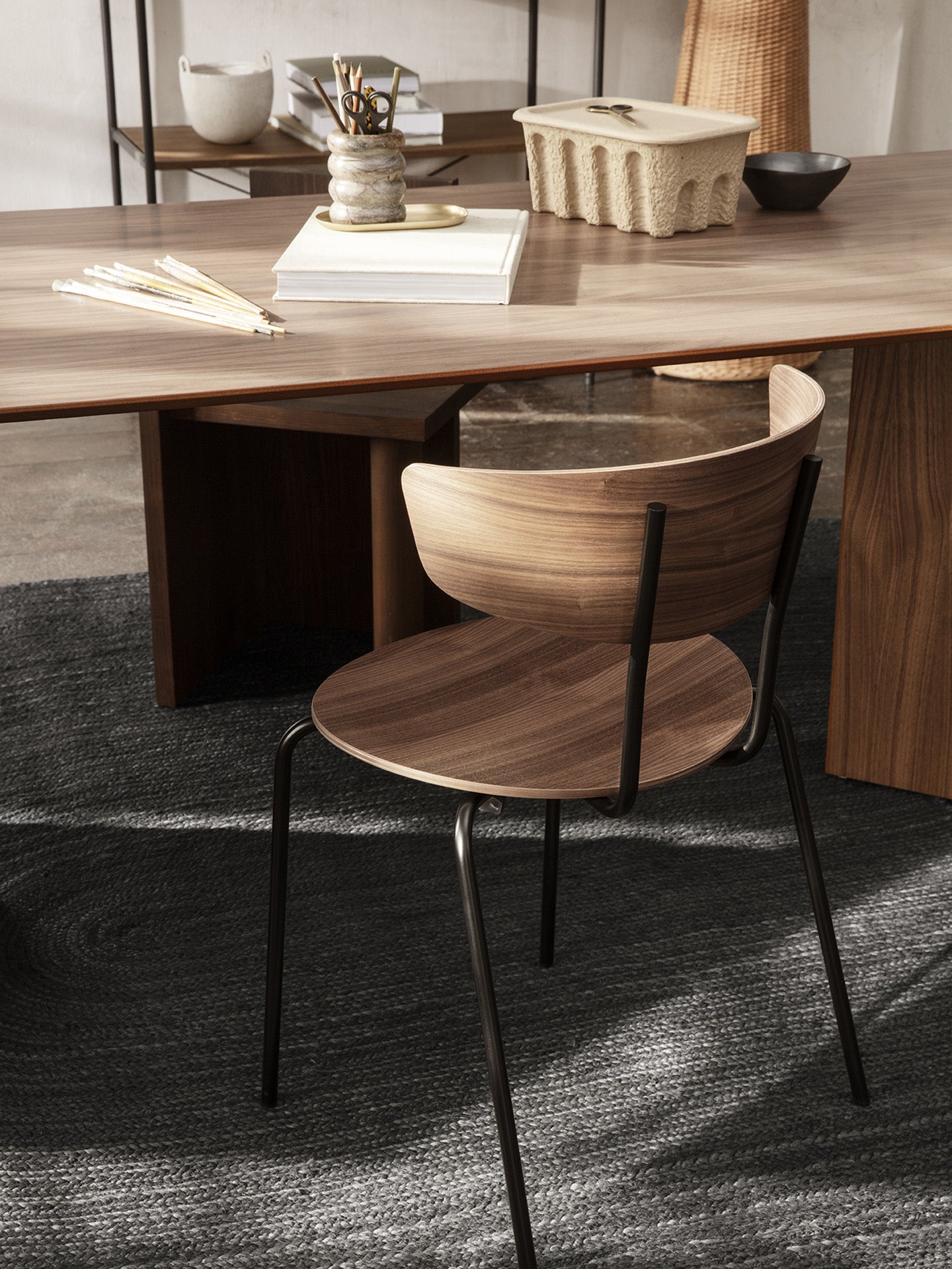 Herman Dining Chair in Walnut by Ferm Living