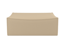 Catena Pouf Rectangular in Hallingdal beige, upholstered with curved top edges
