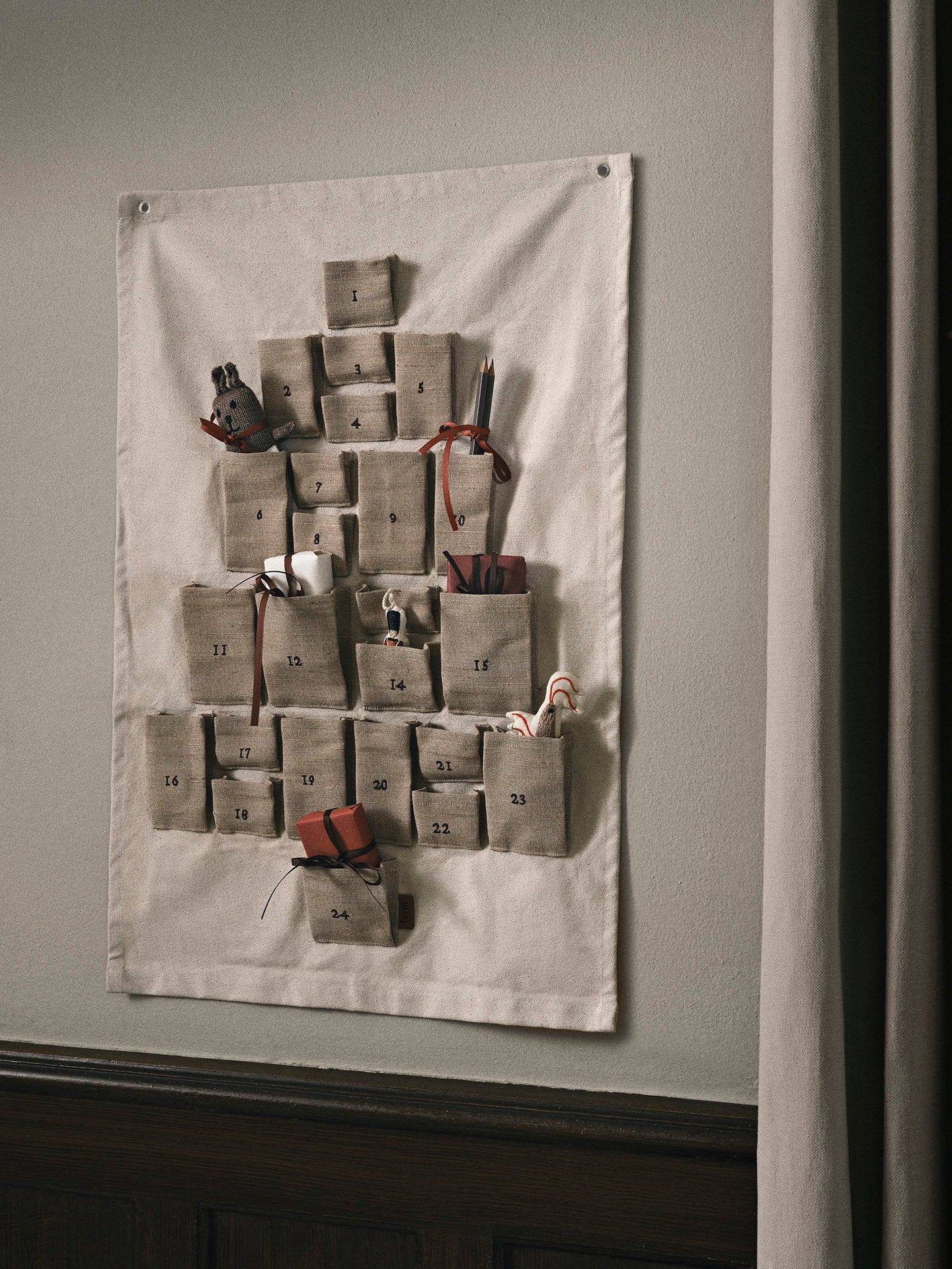 クリスマス ferm LIVING Pine Christmas Calendar mini Pine Christmas Calendar - Maxi - Natural | Ferm Living