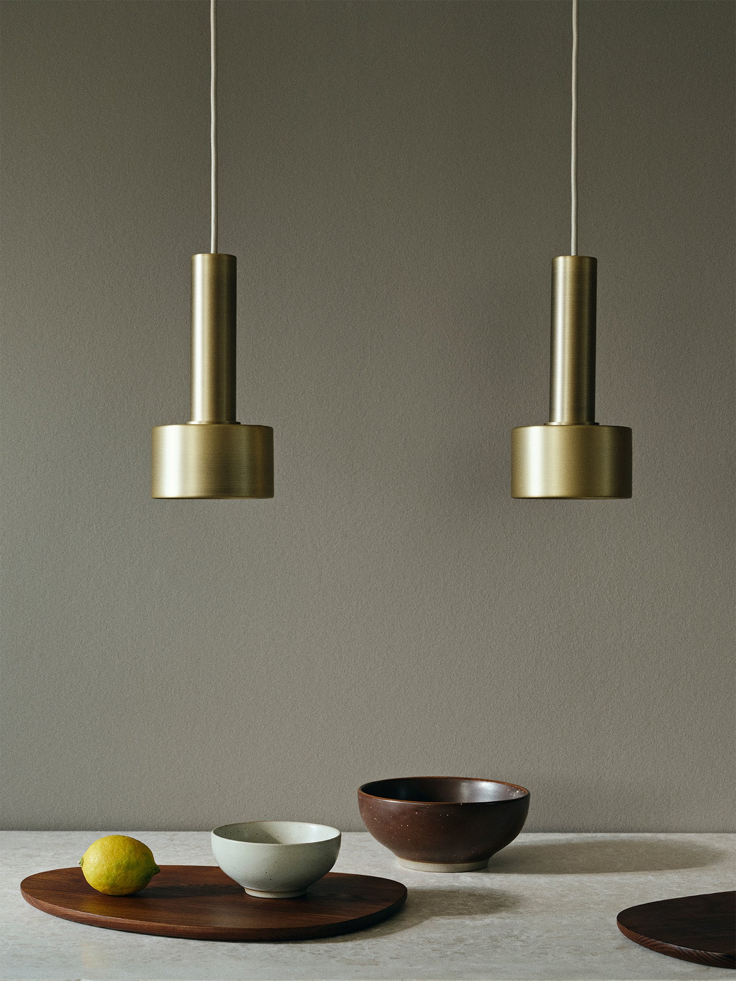 Socket Pendant High in Brass by Ferm Living
