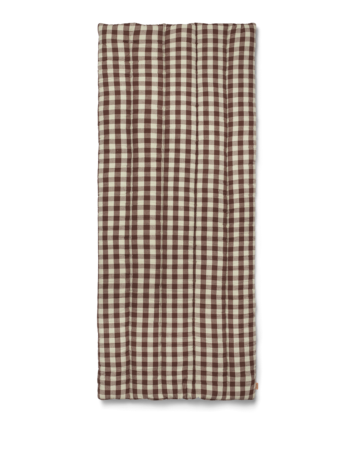 Bothy Check Quilted Outdoor Mattress - Cinnamon/Grey Green
